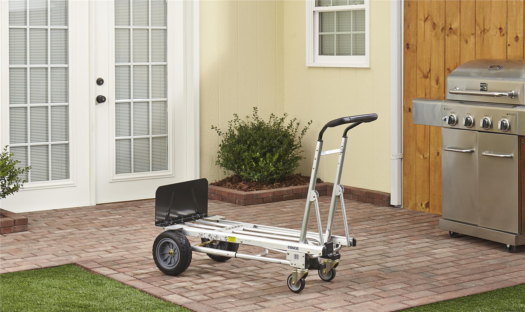 Cosco 800-lb Capacity 4-Wheel Silver Aluminum Convertible Hand Truck in ...