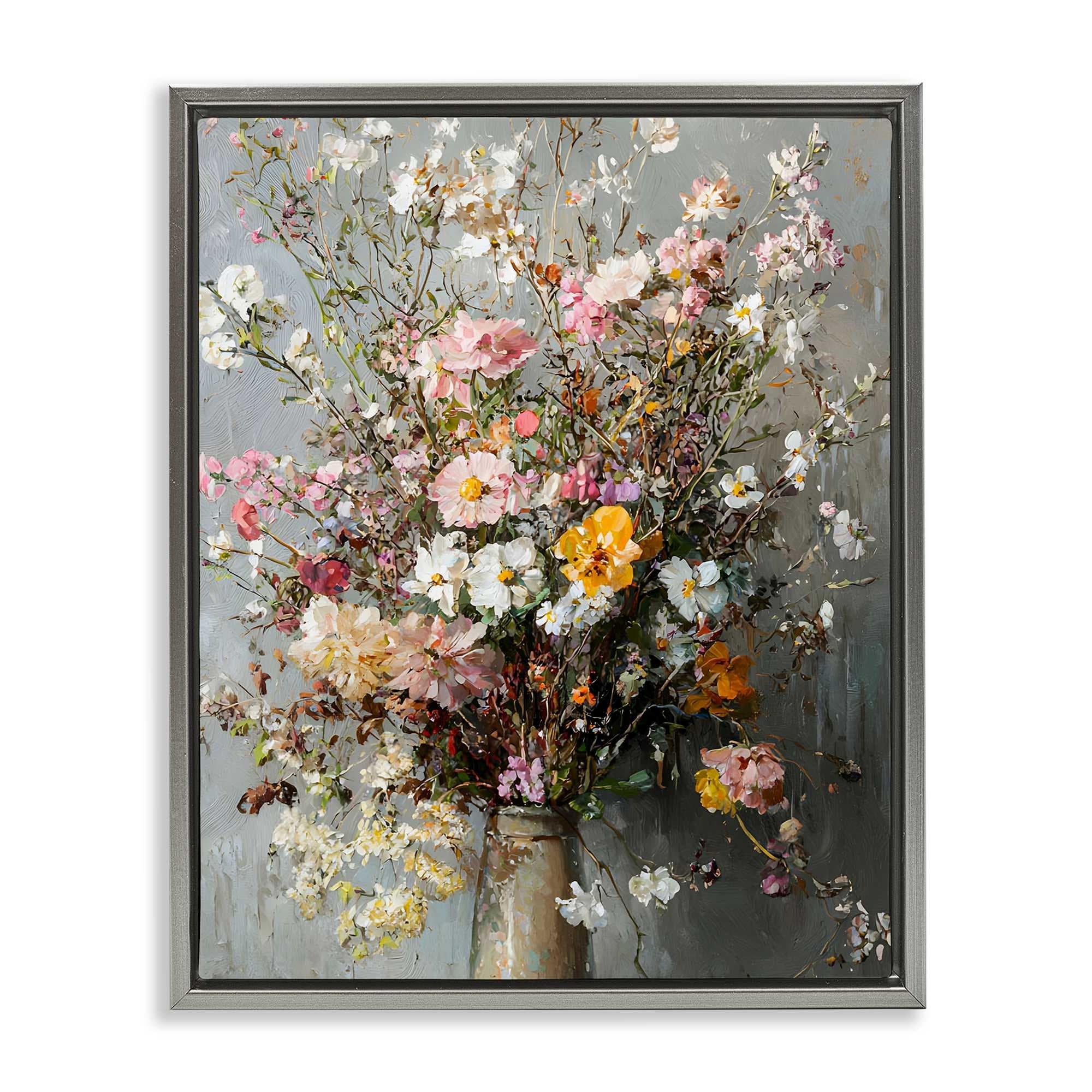 Stupell Industries BT-750-FFL-24X30 Overflowing Spring Flowers Floating Frame design by Franklyn Gregory