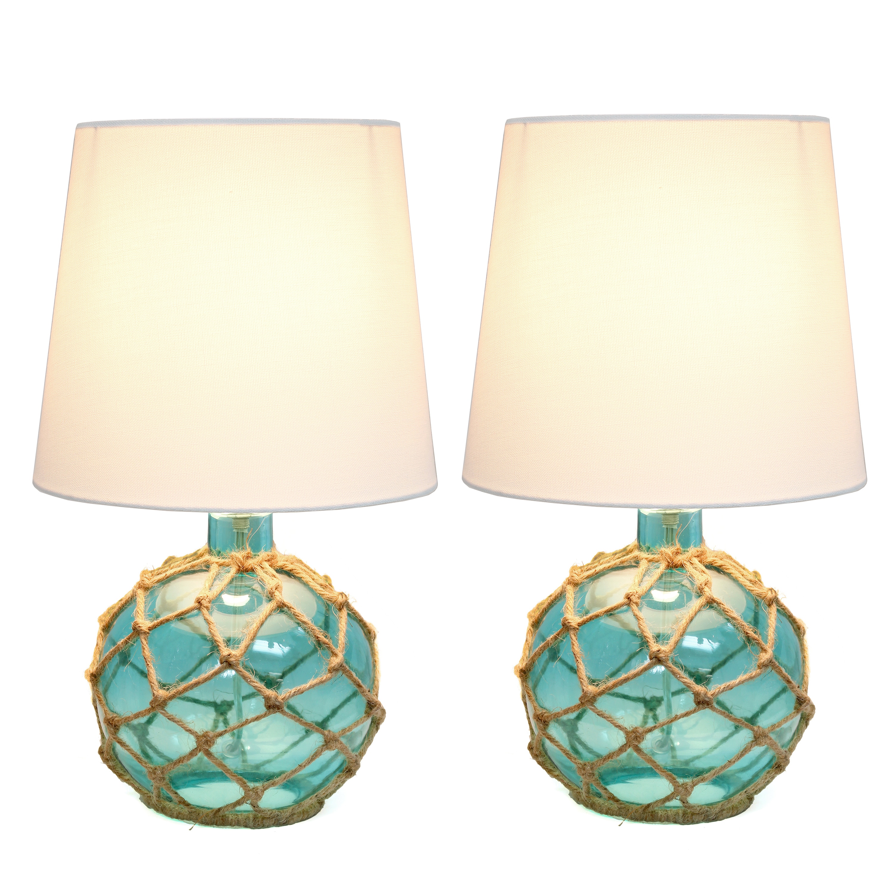 Elegant Designs 14.75-in Aqua LED On/Off switch Table Lamp