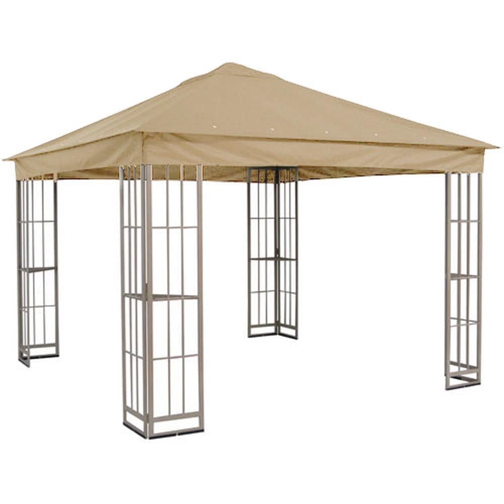 Garden Winds Universal 10 x10 Single Tiered Replacement Canopy RipLock 350 Green 