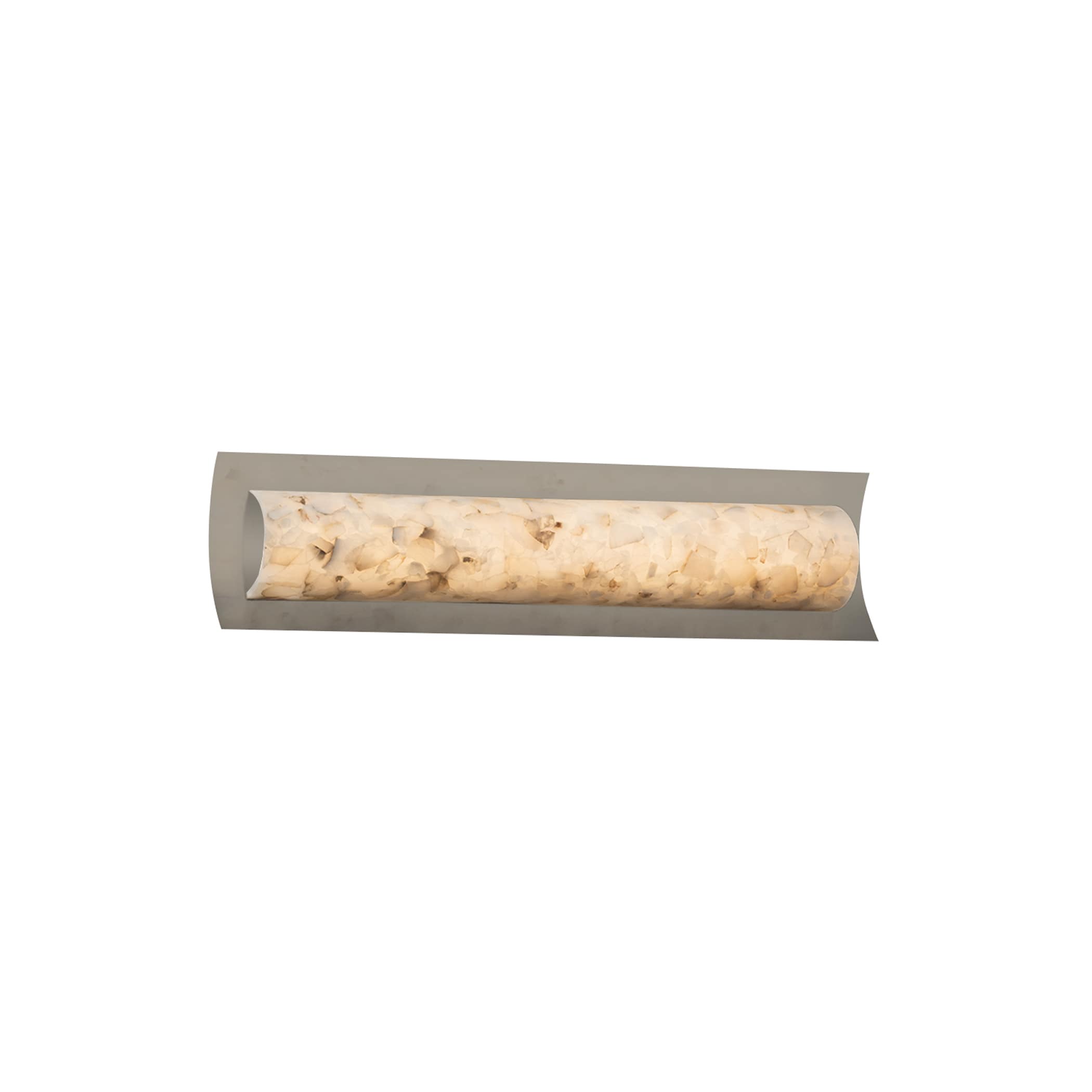 Justice Design Group ALR-8631-NCKL Alabaster Rocks 21.5-in 1-Light Brushed Nickel LED Transitional Vanity Light