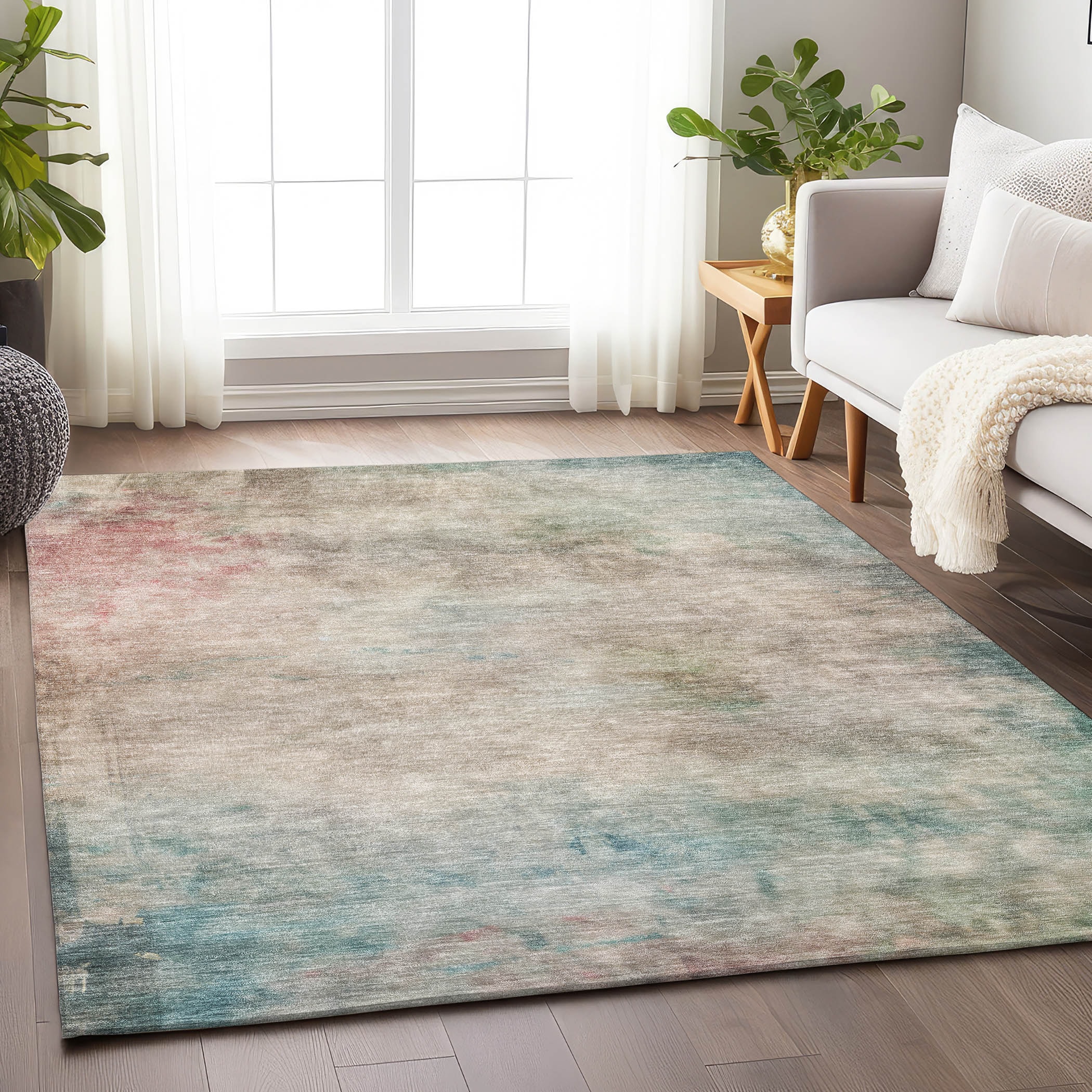 Addison Rugs ACN1235TP30X46 Chantille ACN1235TP 2 x 3 (ft) Polyester Taupe Rectangular Indoor/Outdoor Geometric Machine washable Area rug
