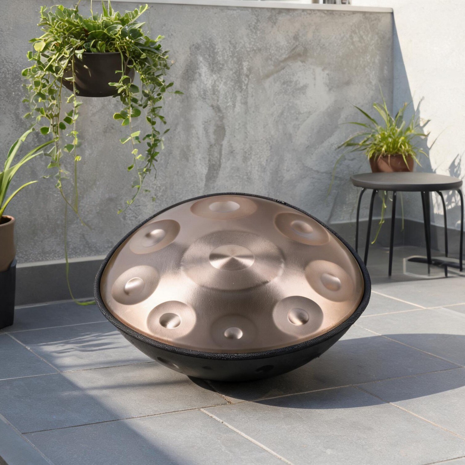 BBabe Ideal for Meditation and Stress Relief Handpan Drum Thickened Steel Construction 9-Note D Minor Layout