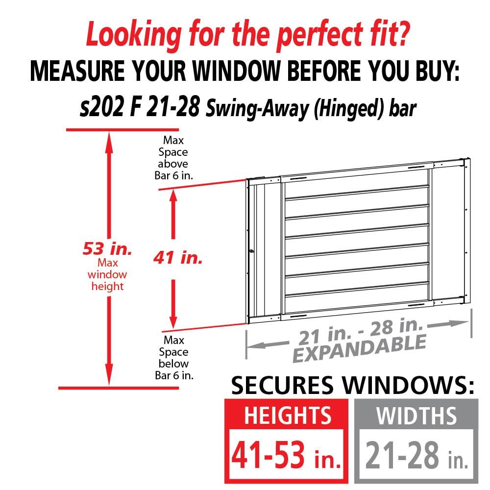 Mr. Goodbar F 21-in x 41-in White Steel Adjustable Window Security Bar S202 F 21-28 Sansujyuku sansujyuku.com