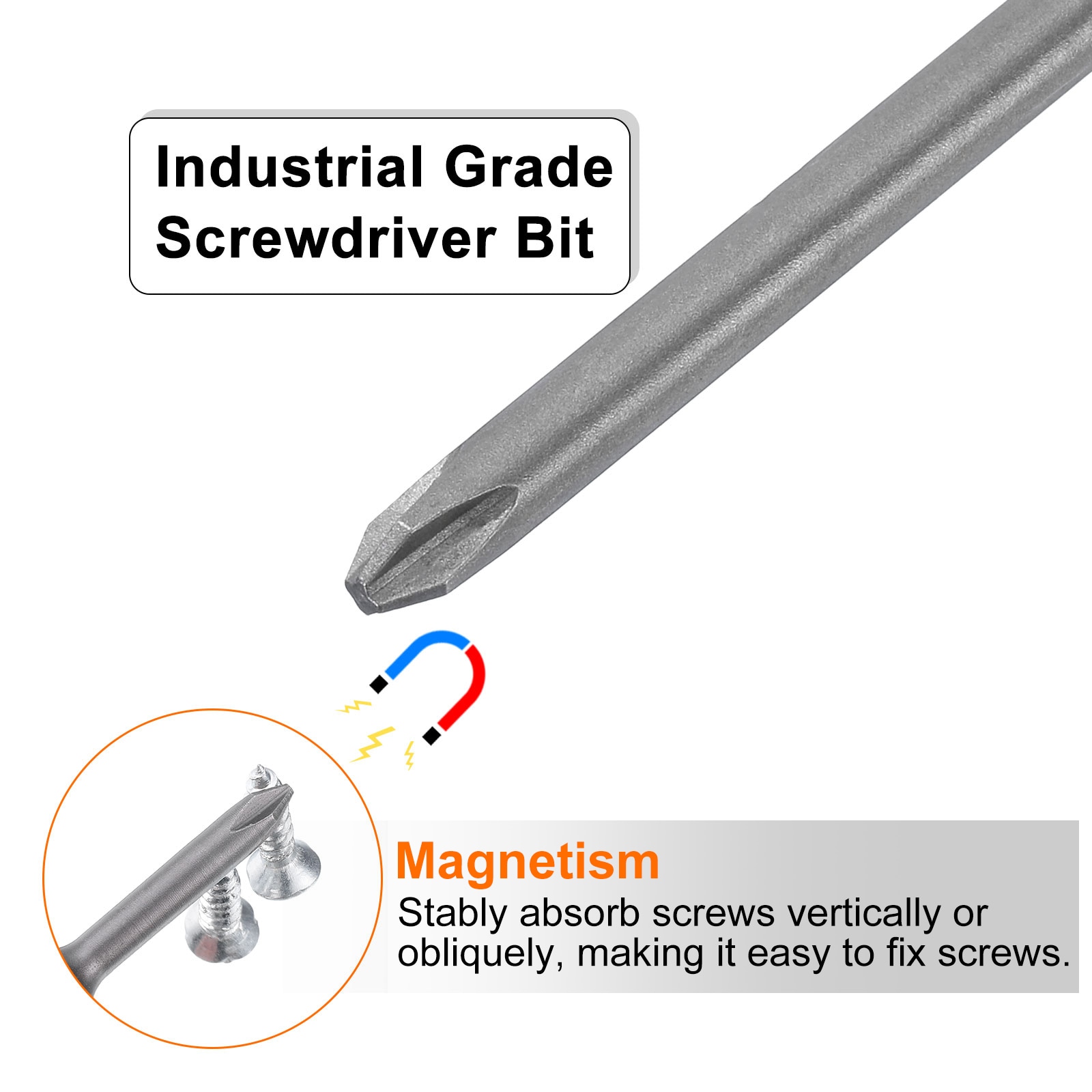 Harfington 2pcs #2 Phillips Screwdriver Bit PH2 1/4-Inch Hex Shank
