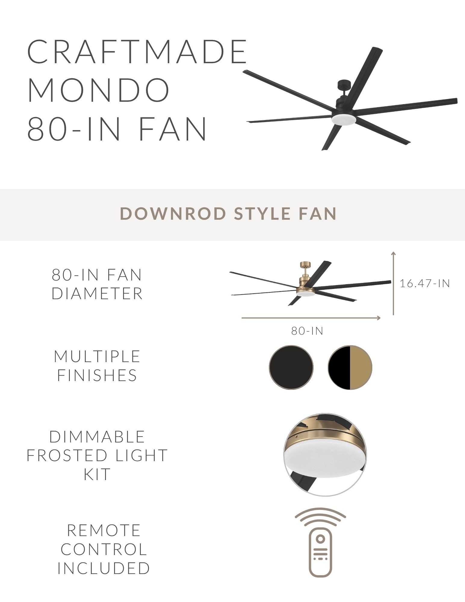 Craftmade MND80SBFB6-NWF Ceiling-Fans - View #3