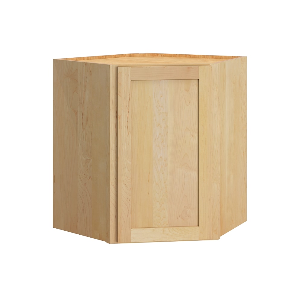 Diamond Express 62J-DW302424R Jamestown 24-in W x 30-in H x 24-in D Natural Light Brown Diagonal Corner wall Fully assembled Plywood Cabinet Recessed Panel Shaker