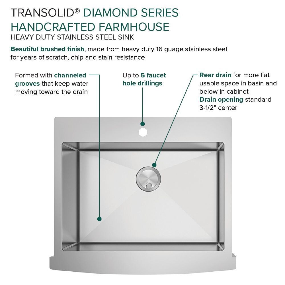 Transolid Diamond 32in x 22in 16 Gauge Super Dual Mount Single