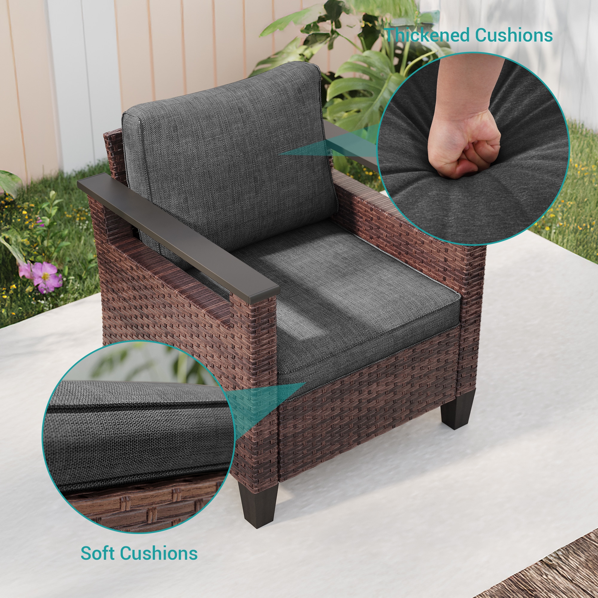 Sonkuki SD-GY646-NY Patio-Conversation-Sets - View #4