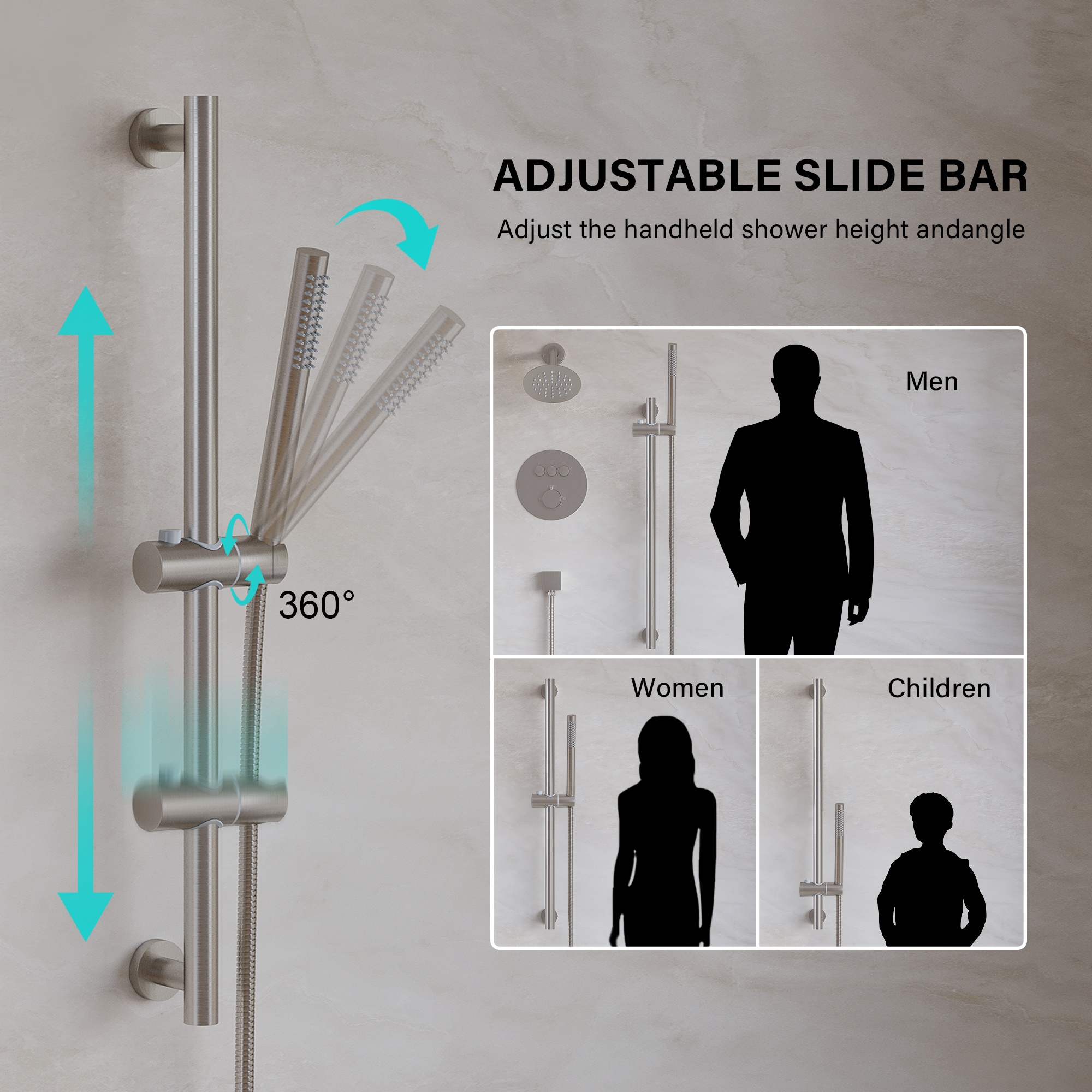 WELLFOR CR-P-10-3W02CP Showerhead-Bar-Panels - View #7
