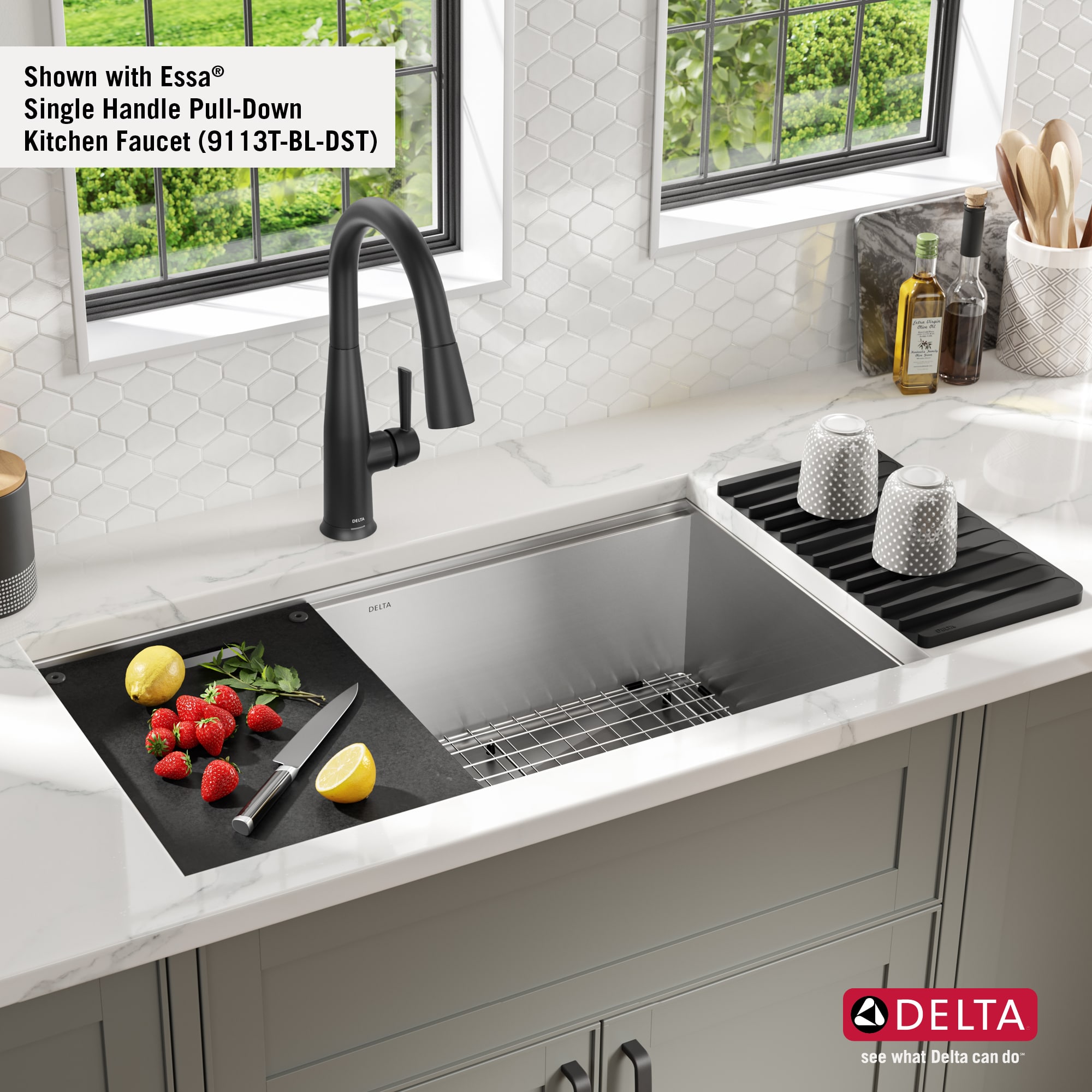 Delta Rivet Undermount 32 in x 19 in Stainless Steel Single Bowl