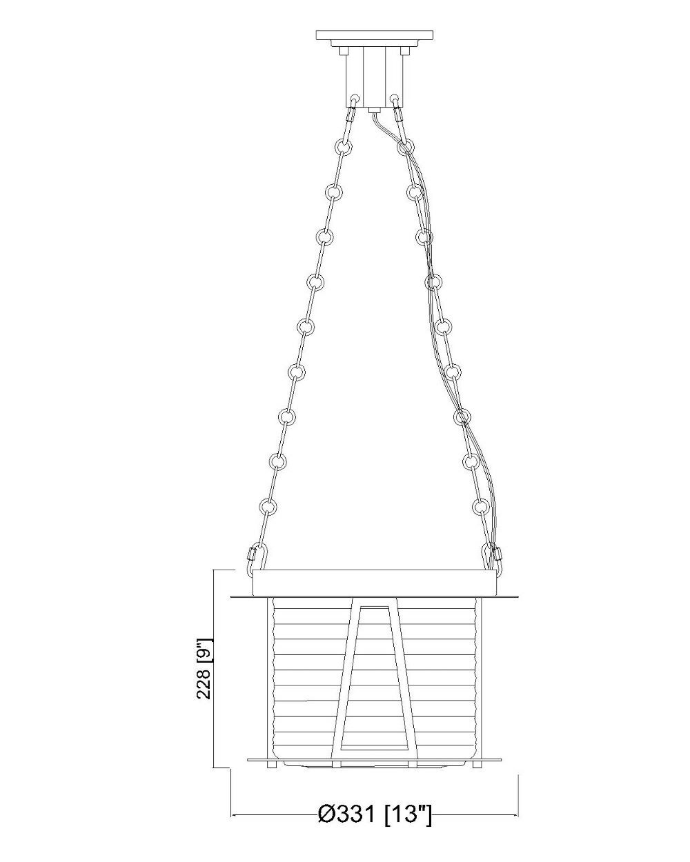 Cape Harbor 18" Rubbed Brass and Glass 3-Light Pendant