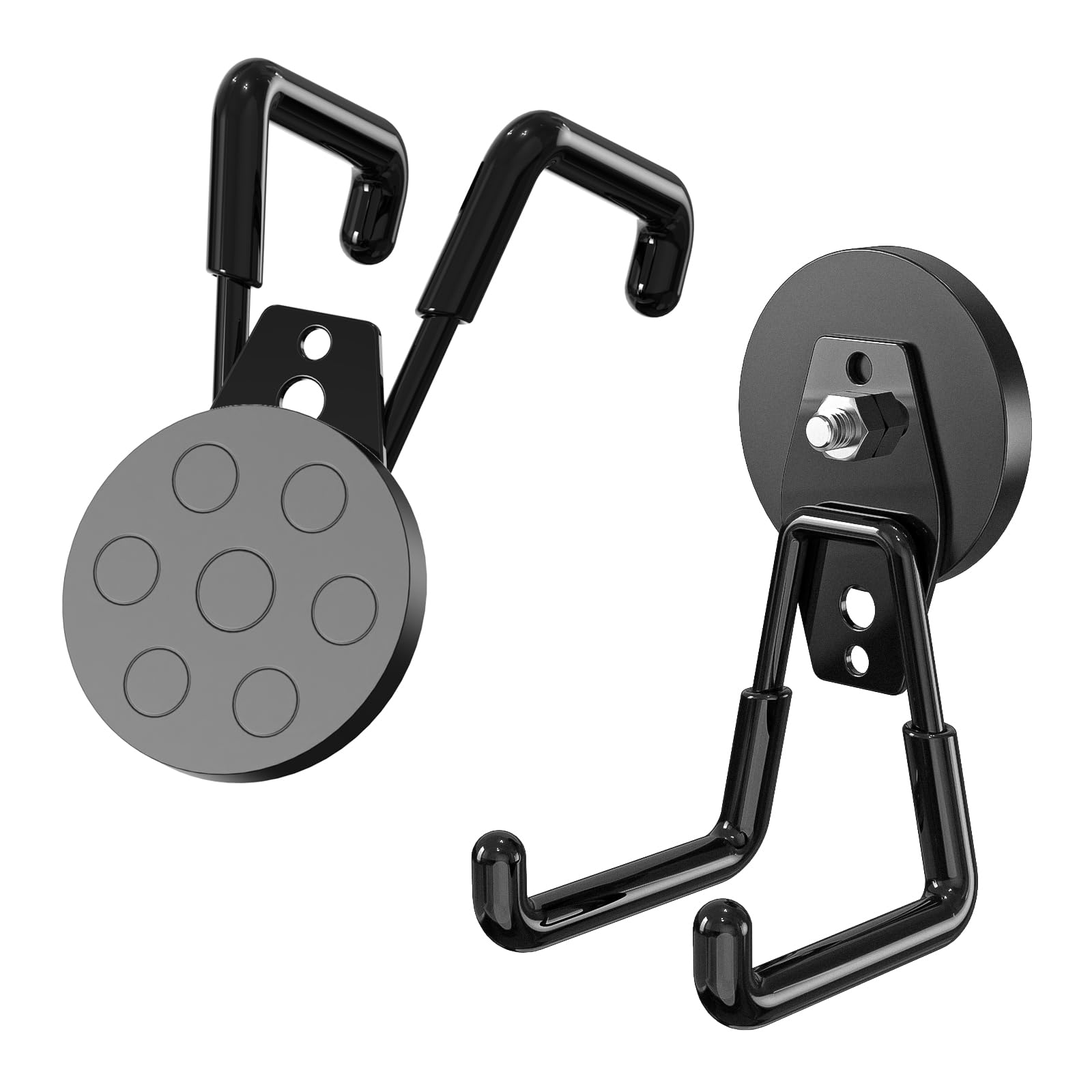 AKSCYZM  1 pack large heavy duty magnetic garage hooks strong holding power anti scratch rubber coating for tool cart workshop and outdoor storage