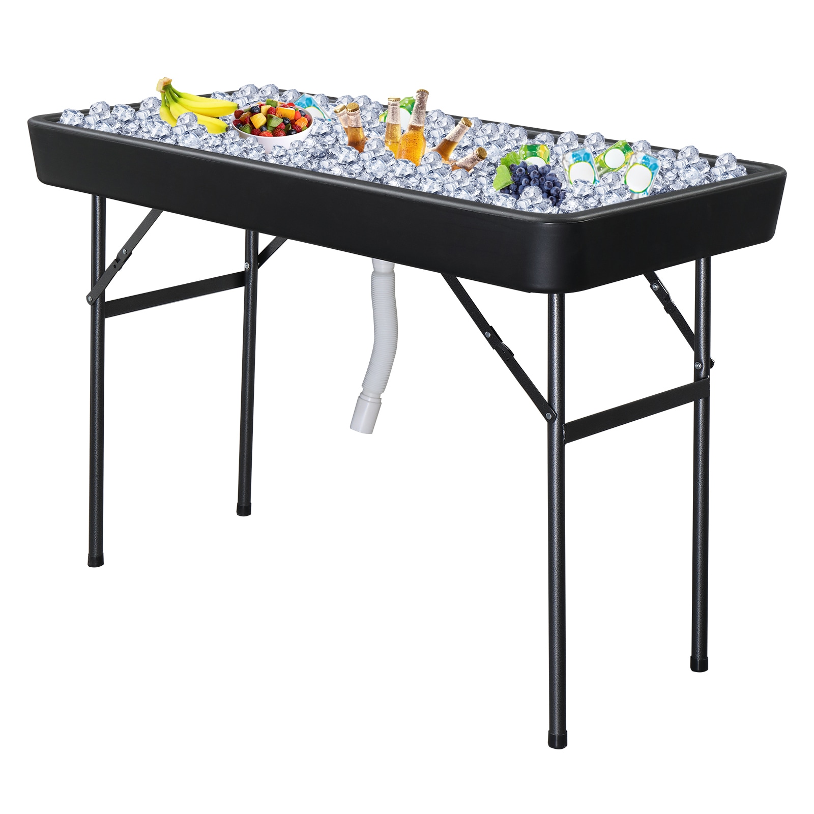 Outopee LO1G58000357 Ice Table Rectangle Outdoor Dining Table 24-in W x 47.5-in L