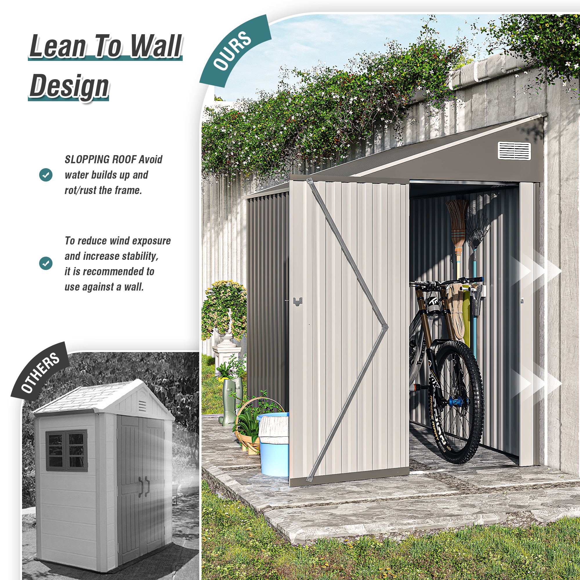 WELLFOR GIZHE080BN Metal-Storage-Buildings-Sheds - View #6