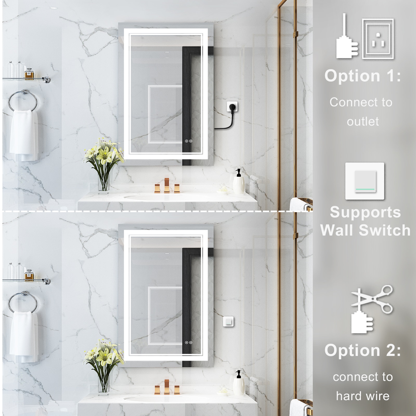 WELLFOR W2MRL2436 Framed-Bath-Mirrors - View #11