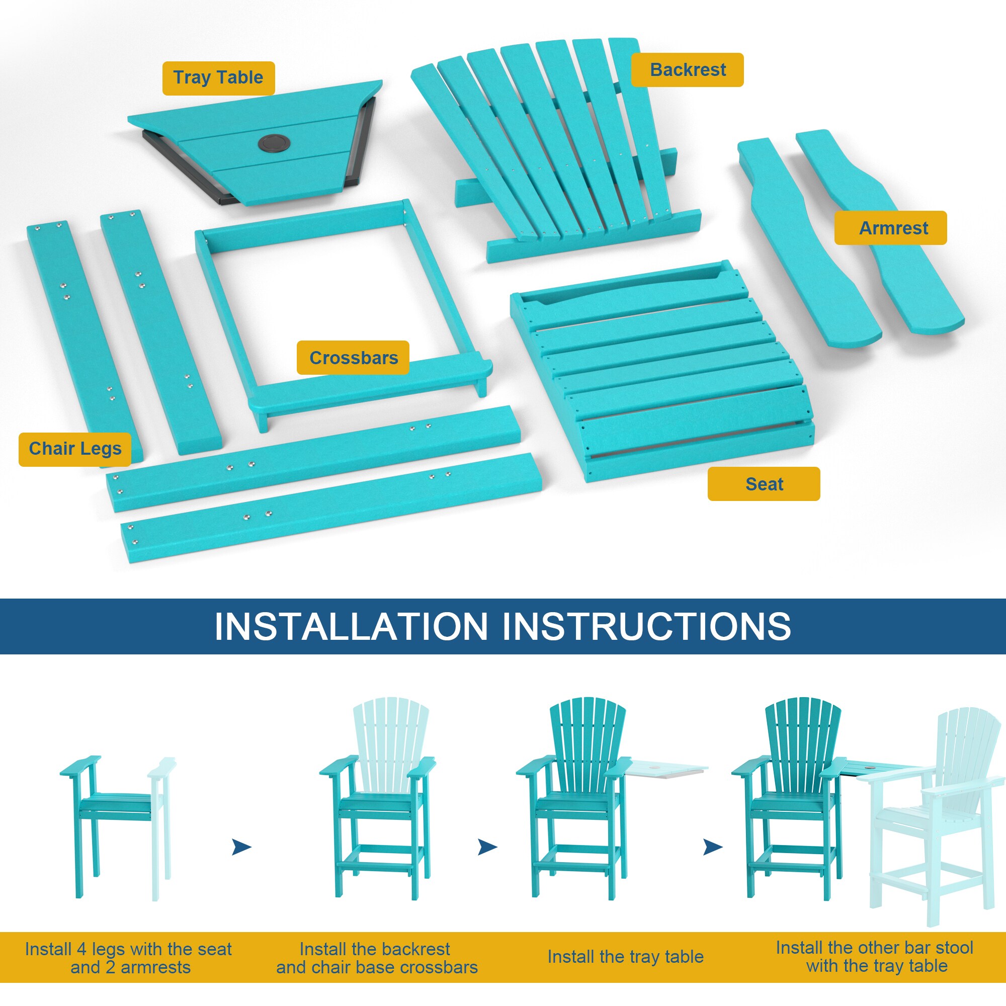 Poly furniture BC-HE01-TU Patio-Chairs - View #4