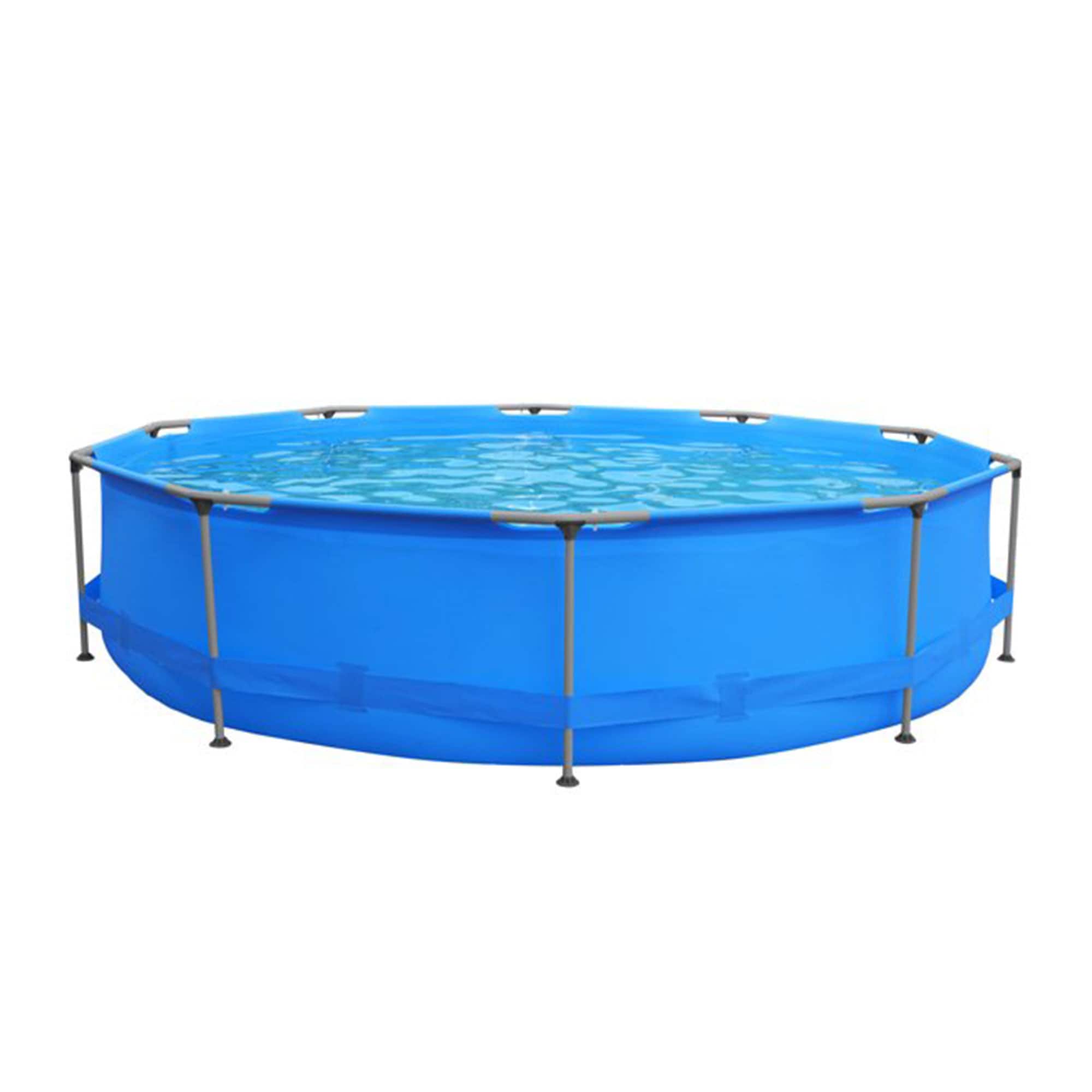JLeisure 246803 9-ft x 9-ft x 30-in Metal Frame Round Above-Ground Pool