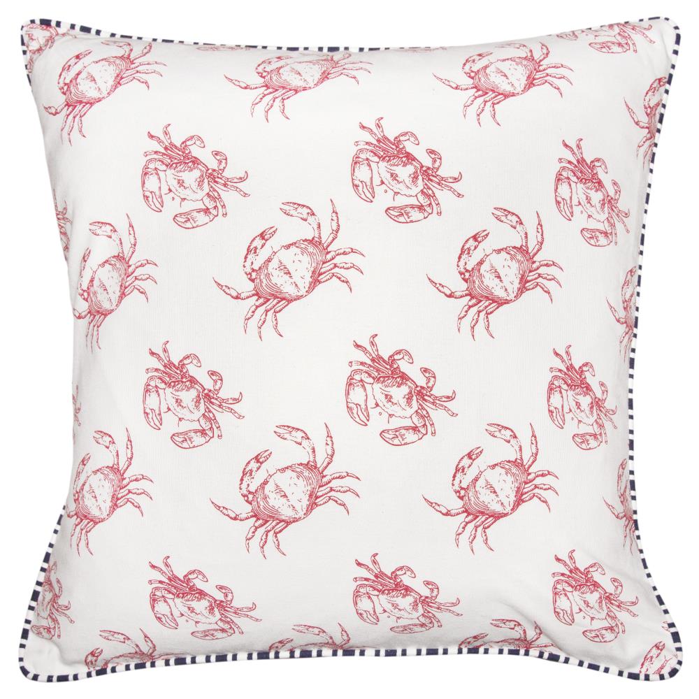 Rizzy Home T15640 Poly filled pillow 20-in x 20-in Navy/White/Red Square Indoor Decorative Pillow