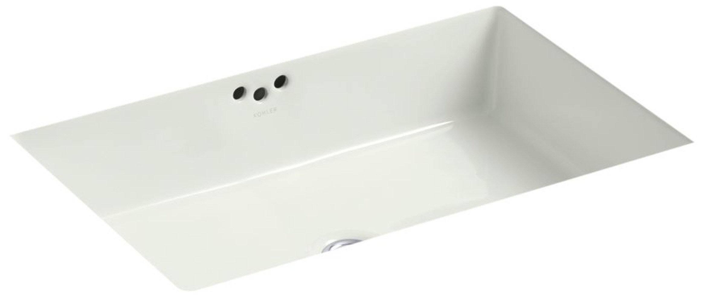 KOHLER 2297-G-NY Kathryn Dune Undermount Rectangular Traditional Bathroom Sink with Overflow Drain (23.875-in x 15.625-in)