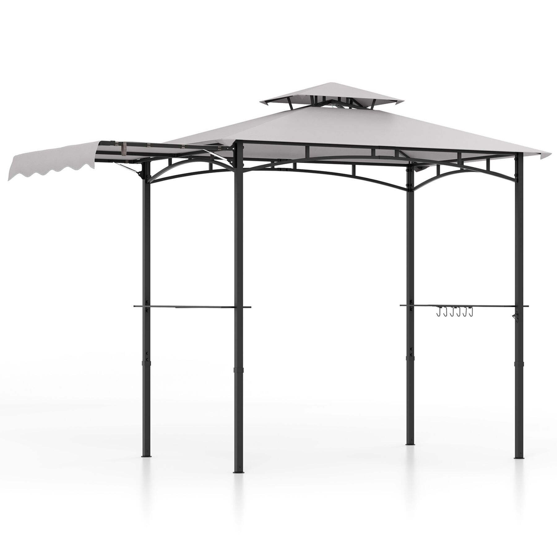 Poinic 11-ft x 5-ft Gray Gazebo with Soft Top Roof