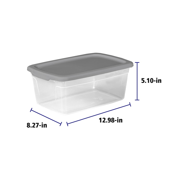 Project Source Small 1.5-Gallons (6-Quart) Clear Tote with Standard ...