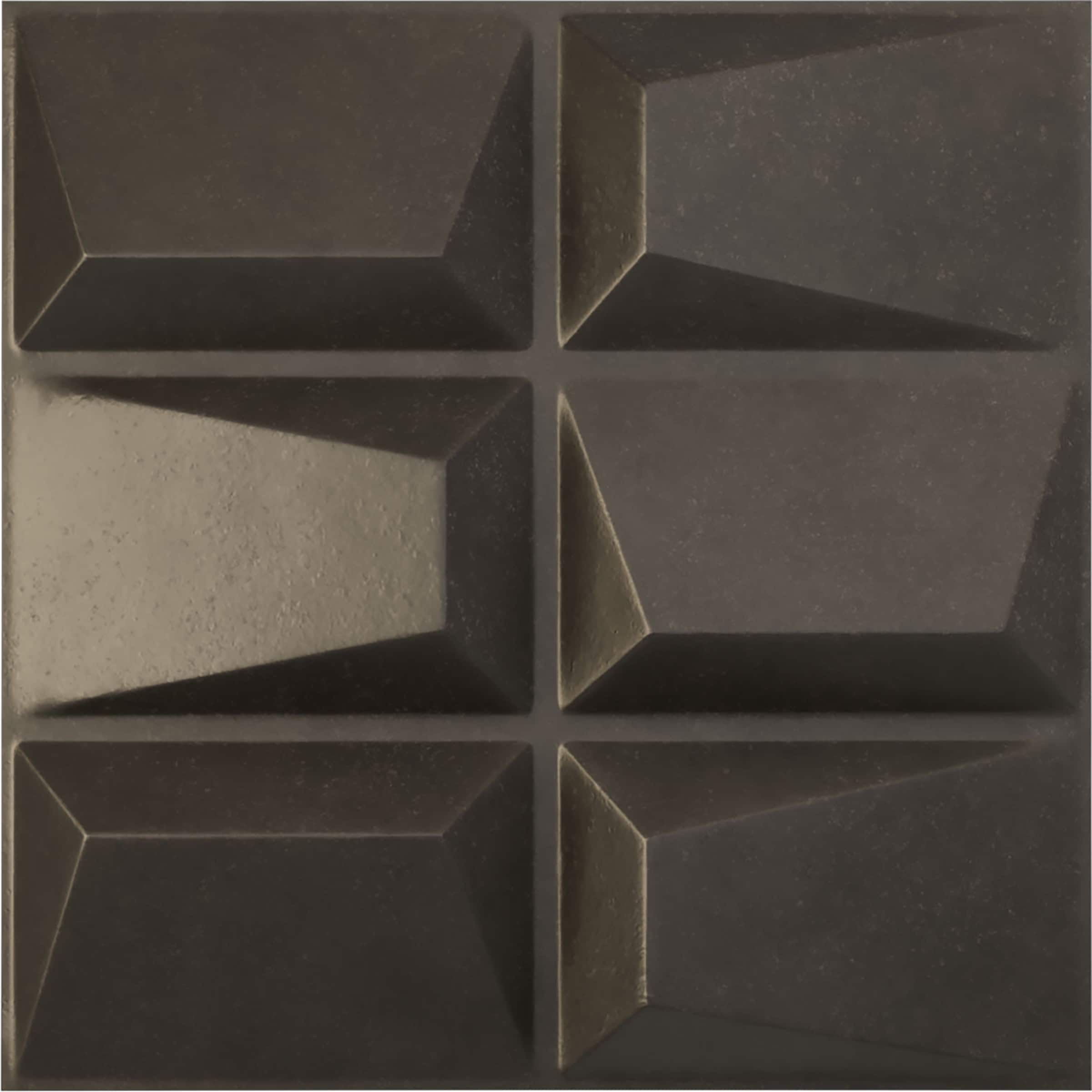 Ekena Millwork WP20X20STDST 19-5/8-in x 19-5/8-in Embossed Paintable/Stainable Black PVC Wall Panel (