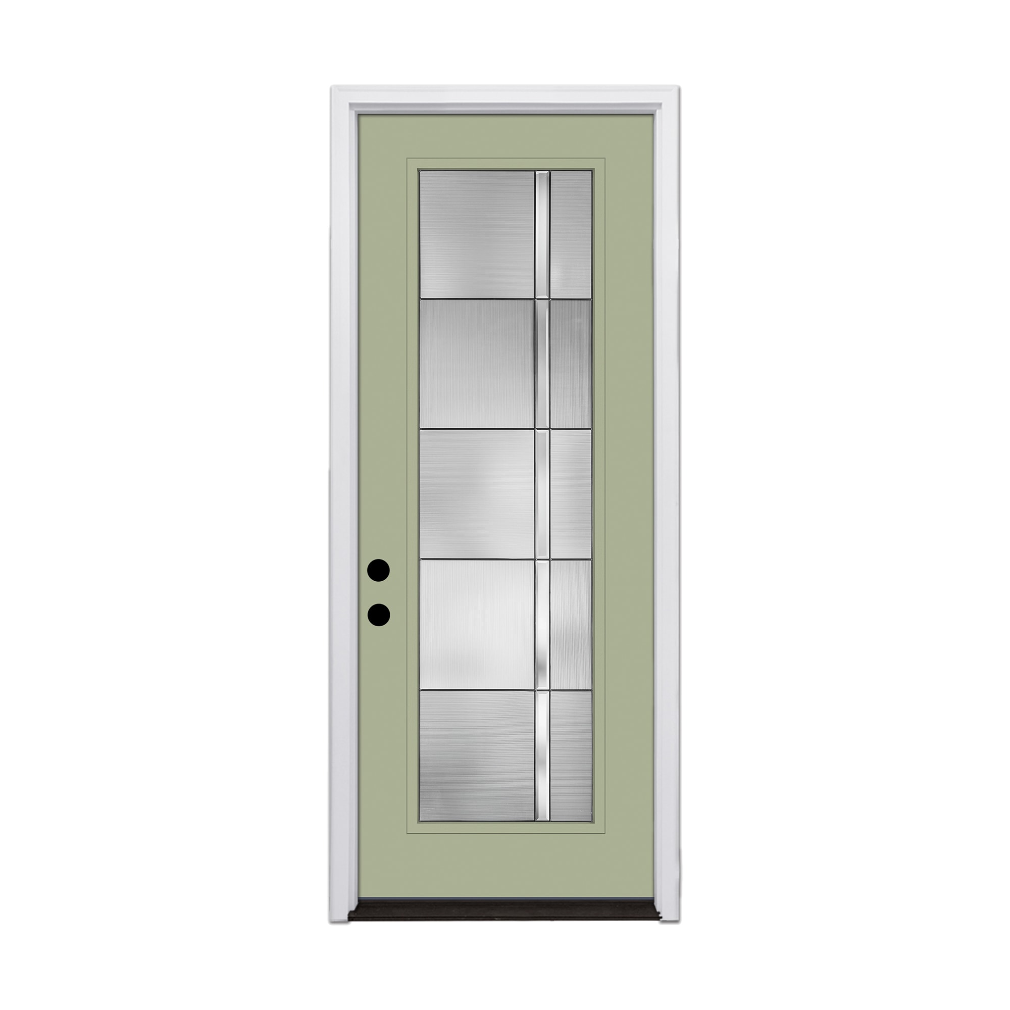 Therma-Tru AXIS 36-in x 96-in Fiberglass Painted Prehung Front Door with Brickmould Insulating Core