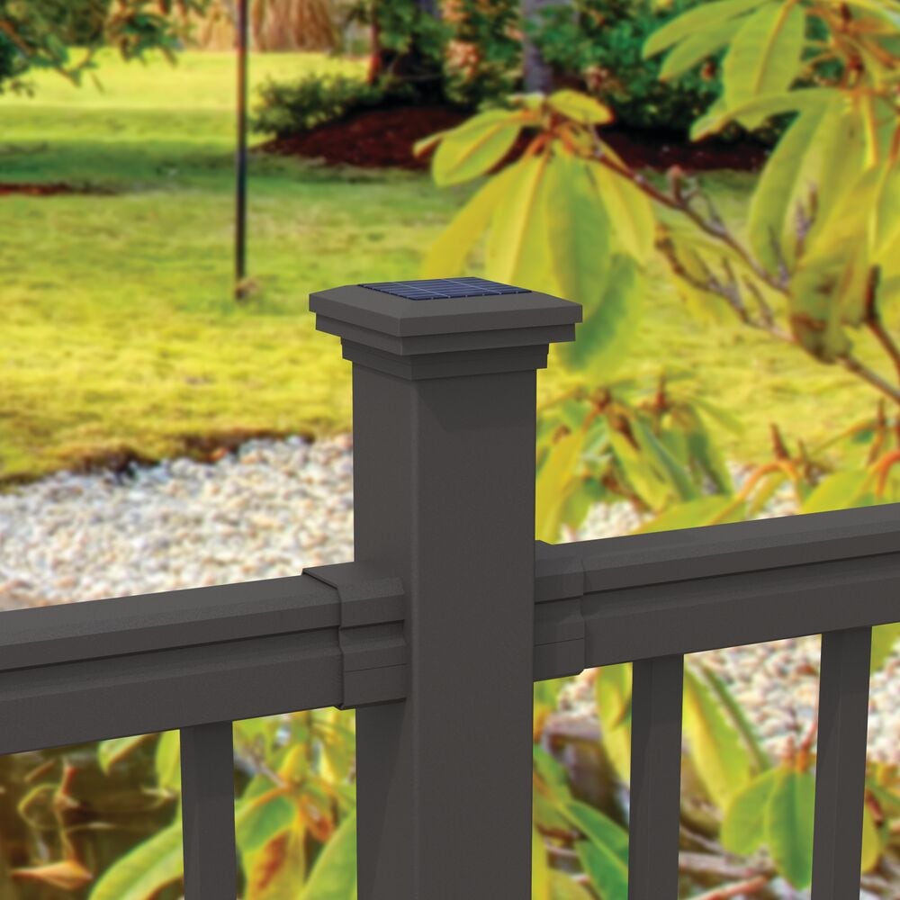 Freedom 3-in x 3-in Matte Bronze Aluminum Deck Post Cap in the Deck ...