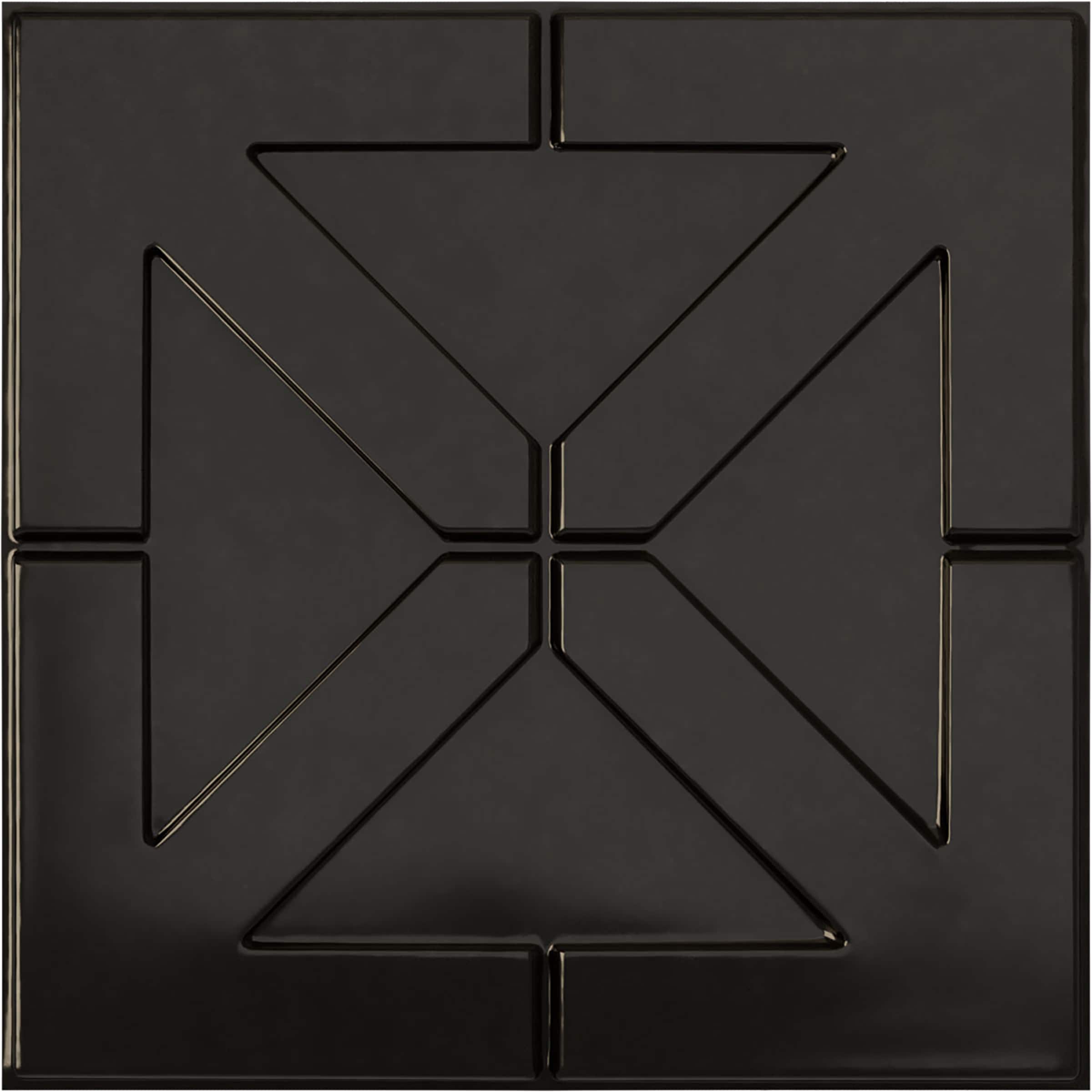 Ekena Millwork WP20X20XAECA-CASE-12 19-5/8-in x 19-5/8-in Embossed Paintable/Stainable Black PVC Wall Panel ( 12 -Pack, Covers
