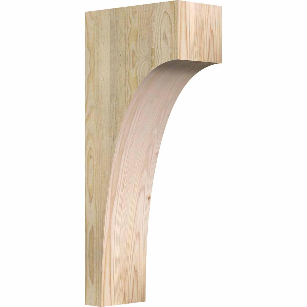 Ekena Millwork COR06X12X28HUN00RDF 6-in x 12-in x 28-in Huntington Unfinished Douglas fir Wood Paintable/Stainable Corbel