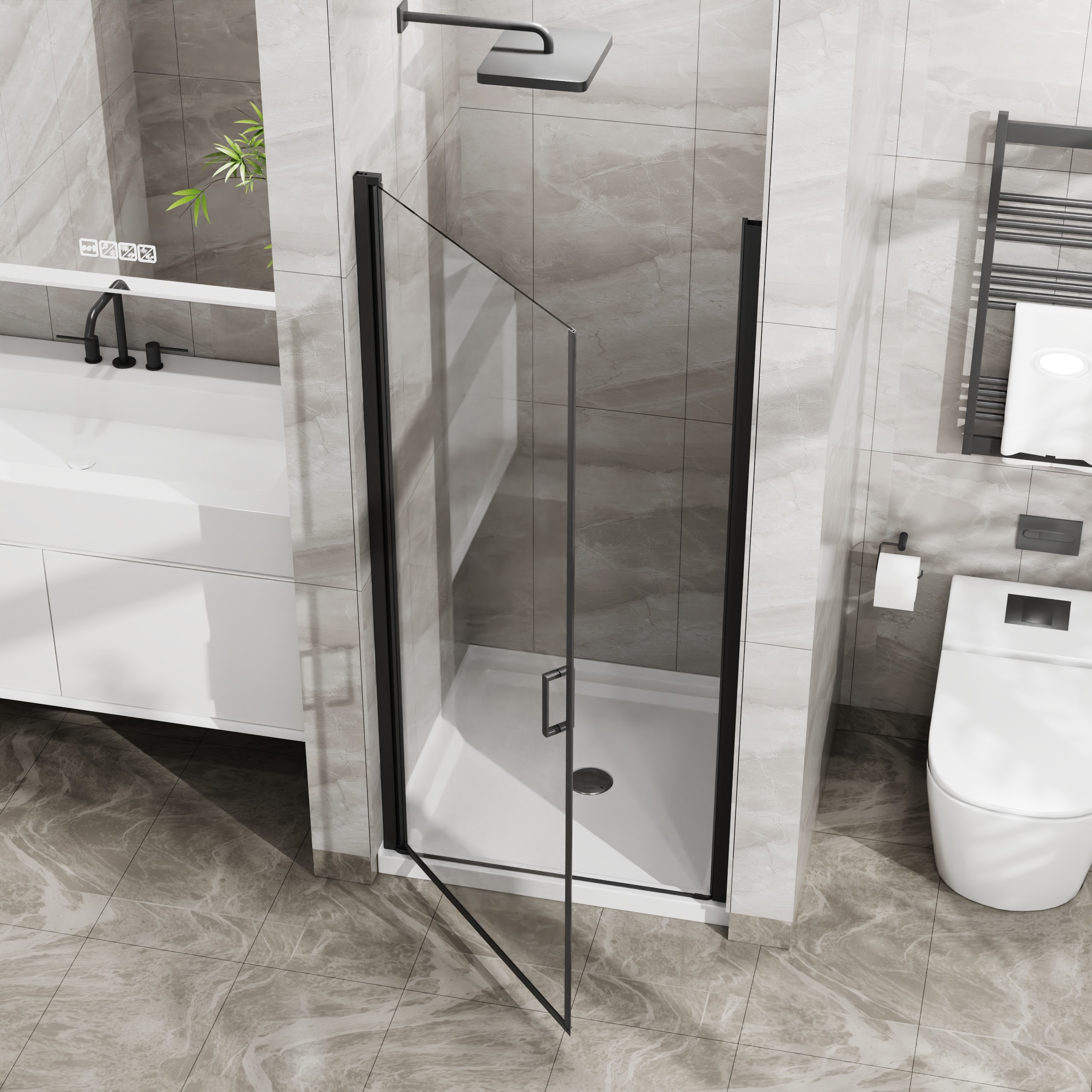 WELLFOR BTO BL-132-OPT-LS Shower-Doors - View #2