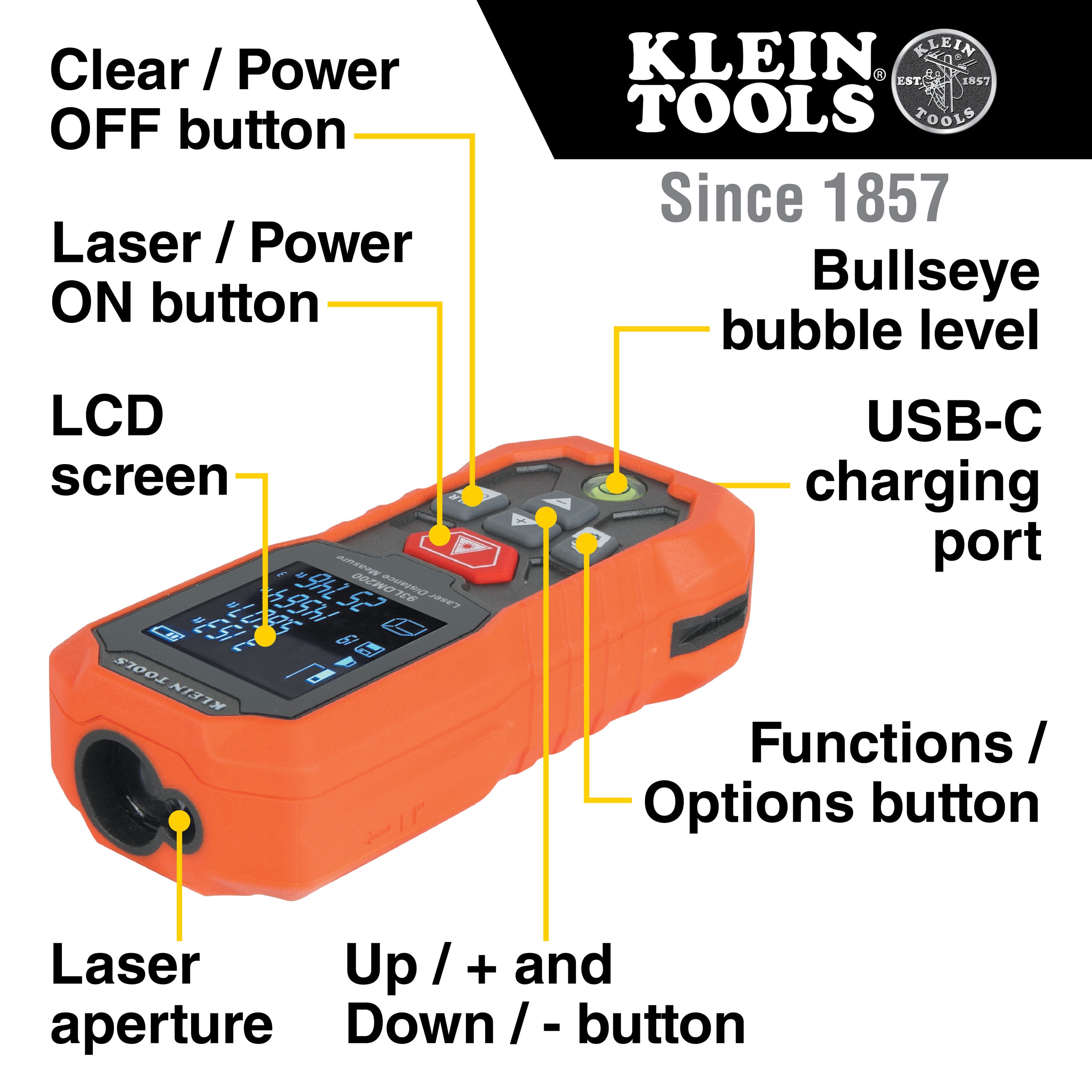 Klein Tools 200-ft Indoor/Outdoor Green Laser Distance Measurer 93LDM200 simolary.com 20 Klein Tools 200-ft Indoor/Outdoor Green Laser Distance Measurer 93LDM200 Simolary simolary.com 20