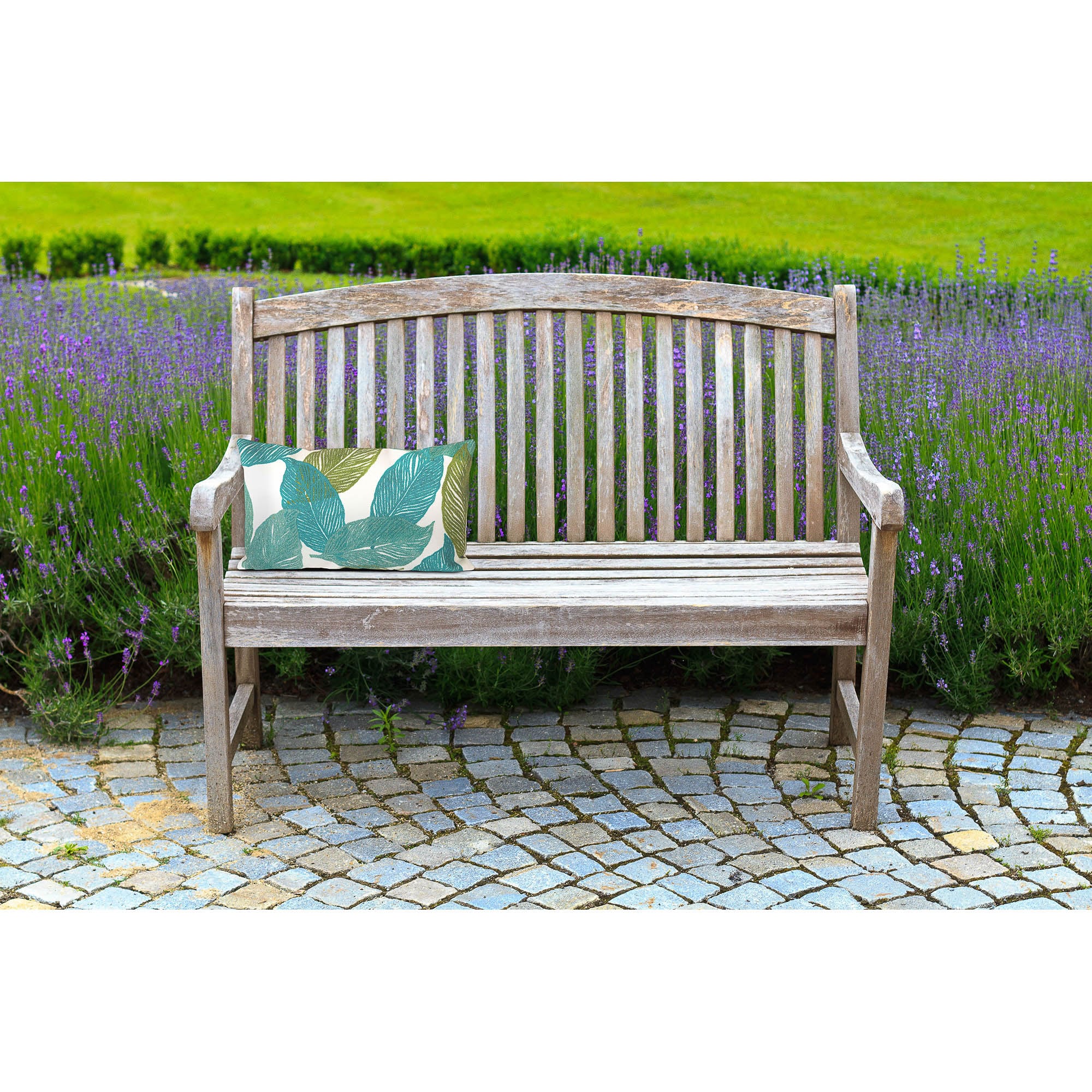 Liora Manne 7SA1S405104 Visions I 12-in x 20-in Aqua Rectangular Indoor Decorative Pillow