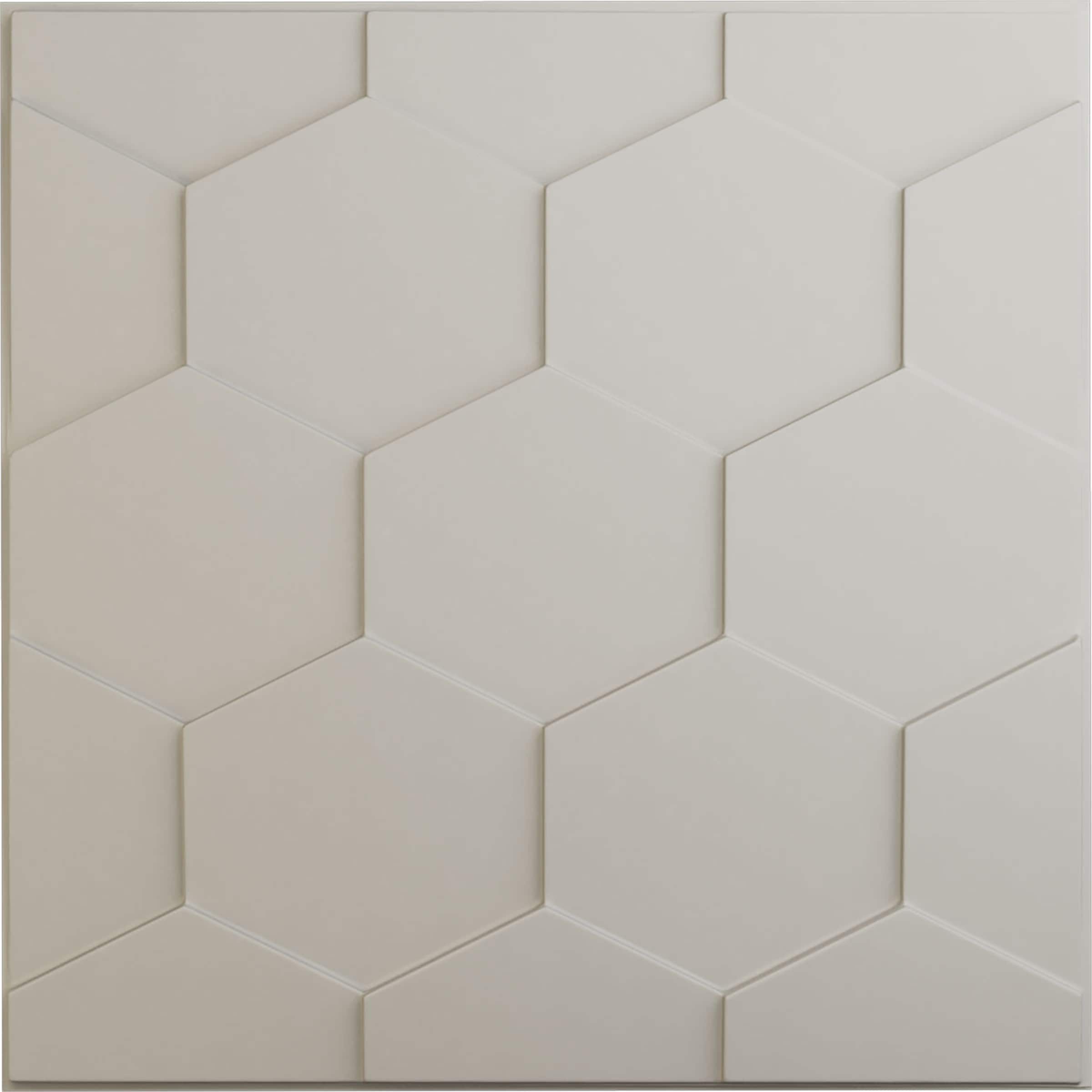 Ekena Millwork WP20X20HBGBW 19-5/8-in x 19-5/8-in Embossed Paintable/Stainable White PVC Abstract Wall Panel ( 2.67-sq ft )