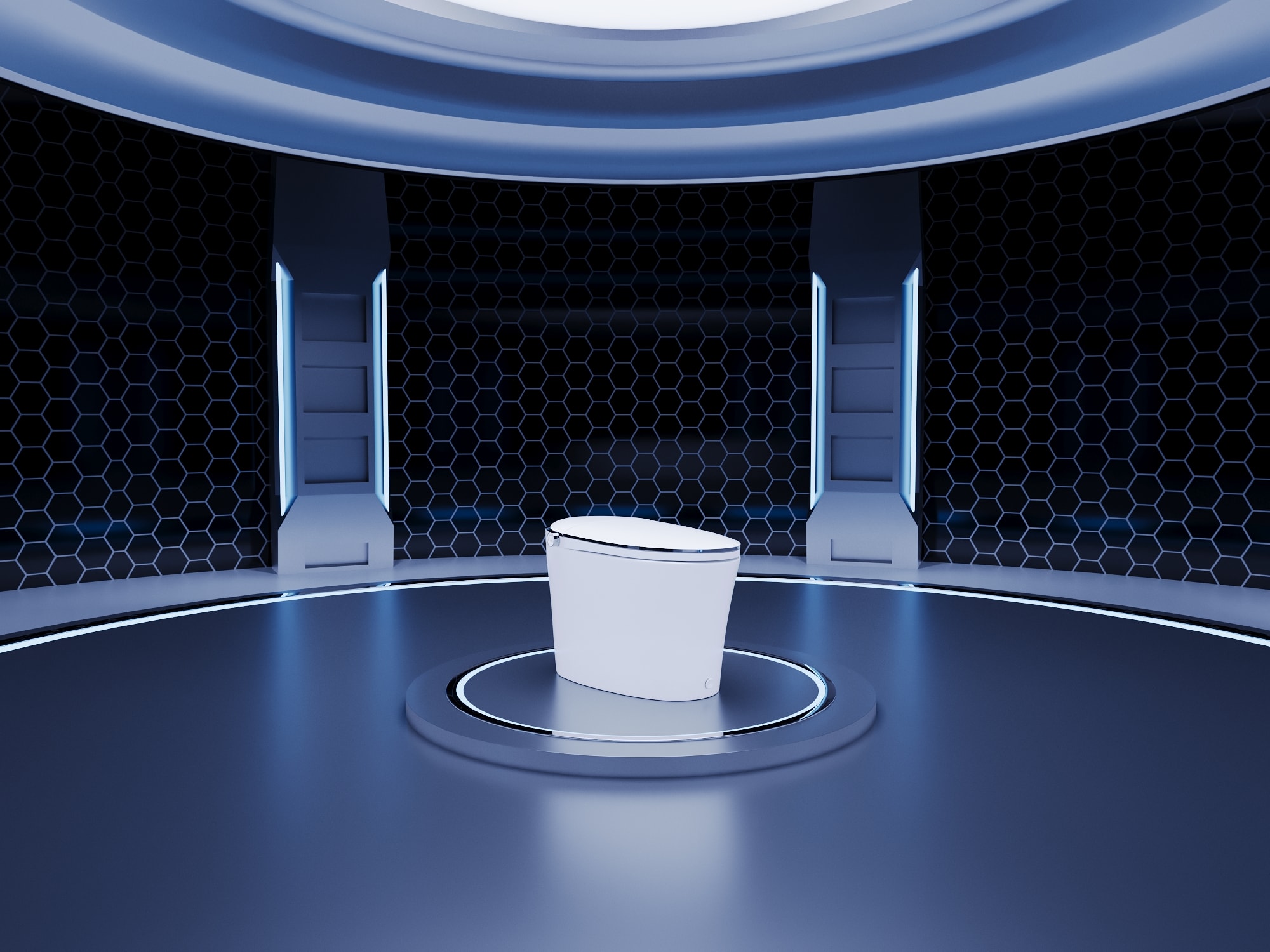 White Elongated Smart Bidet Toilet with Heated Seat and Remote