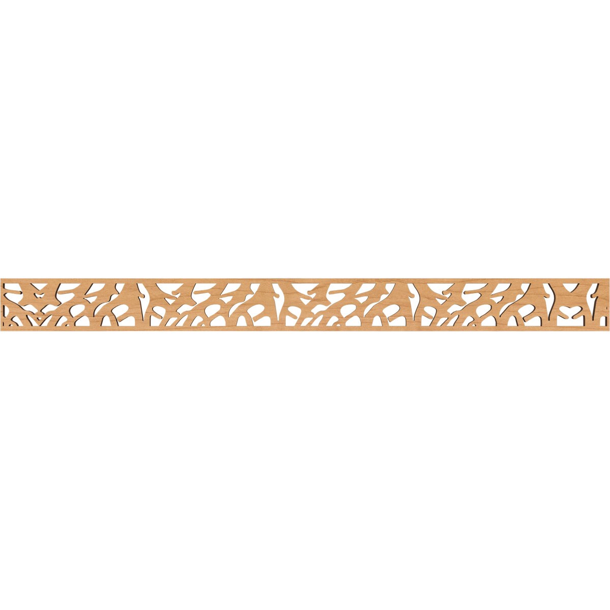 Ekena Millwork MLDB04X46MATMA Manton Fretwork Flat Trim 4-in x 3.87-ft Maple Brown Unfinished 2156757 Pierced Wall Panel Moulding