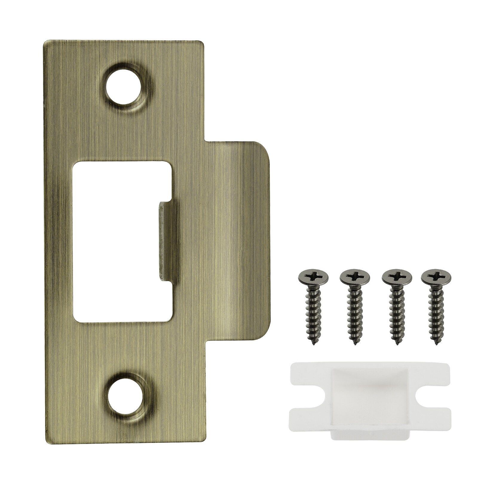 PATIKIL 2-3/4inch Door Lock Strike Plate 1pcs Stainless T Strike Deadbolt Strike PlateDoor Backplate with Screw for Interior Exterior Door Use(Large Hole) Bronze
