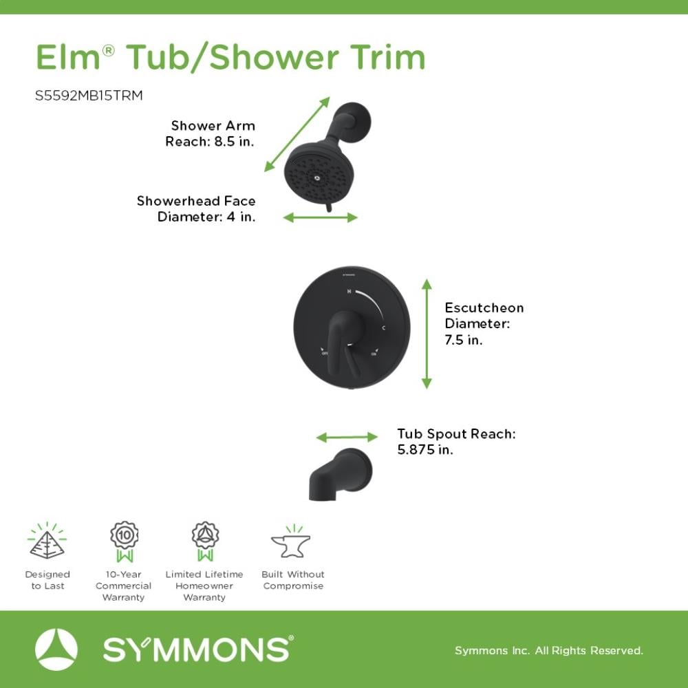 Symmons S5592MB15TRM Tub-Shower-Faucets - View #2