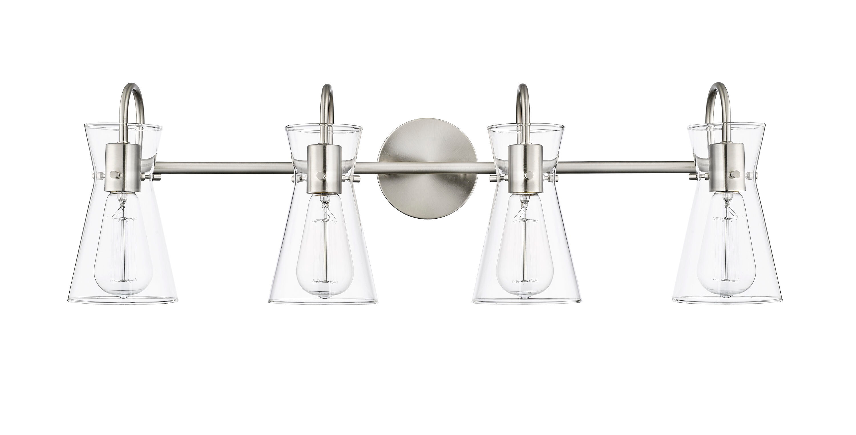 Millennium Lighting 21004-BN Camellia 30.7-in 4 -Light Brushed Gold Modern/contemporary Vanity light