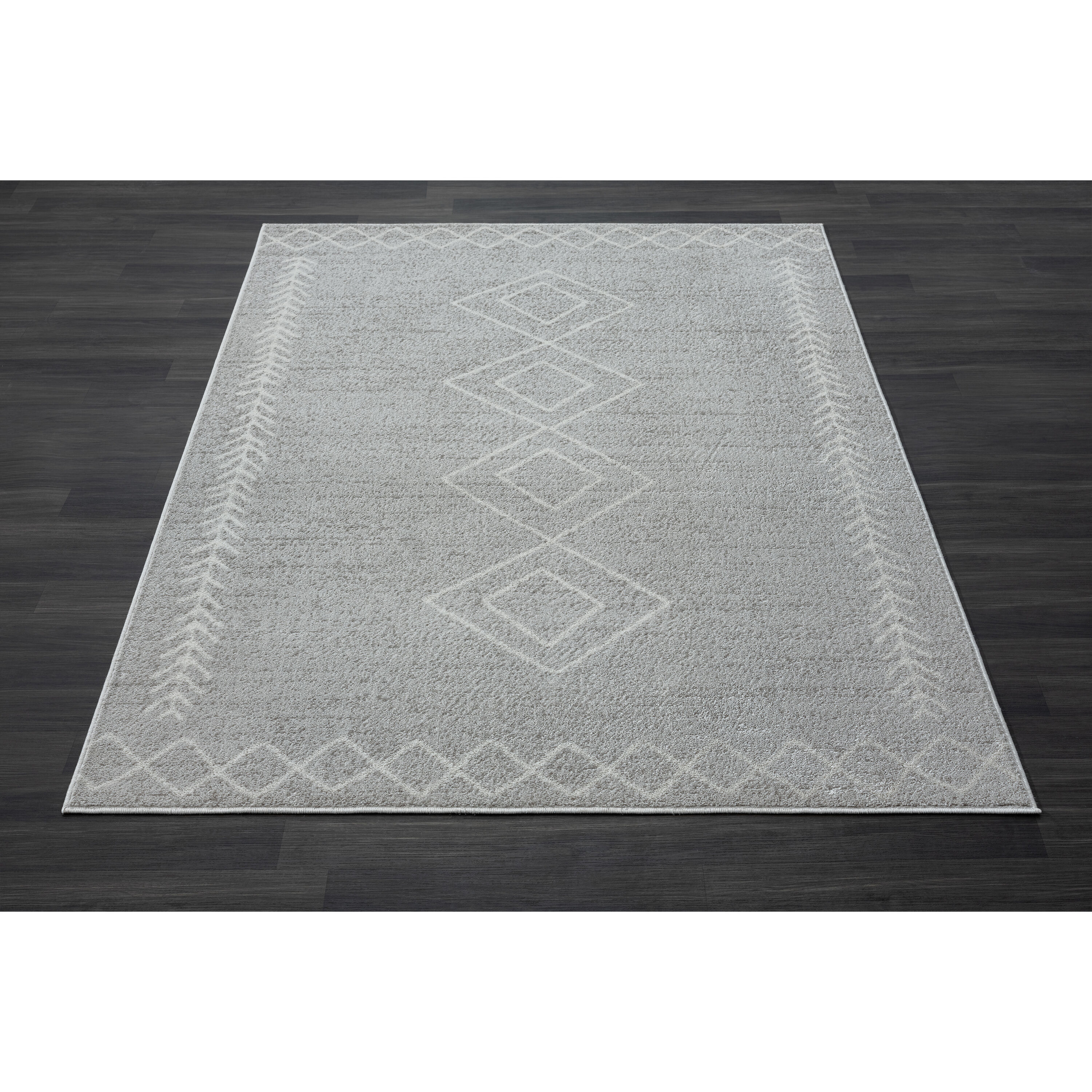 Calixta Reversible Gray Shag Area Rug 5' x 7'