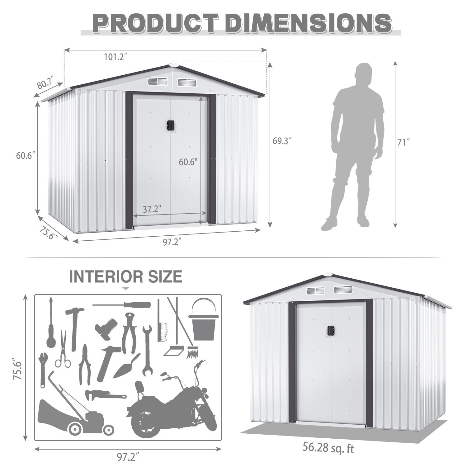 Jaxpety HG61U0559 Metal-Storage-Buildings-Sheds - View #9