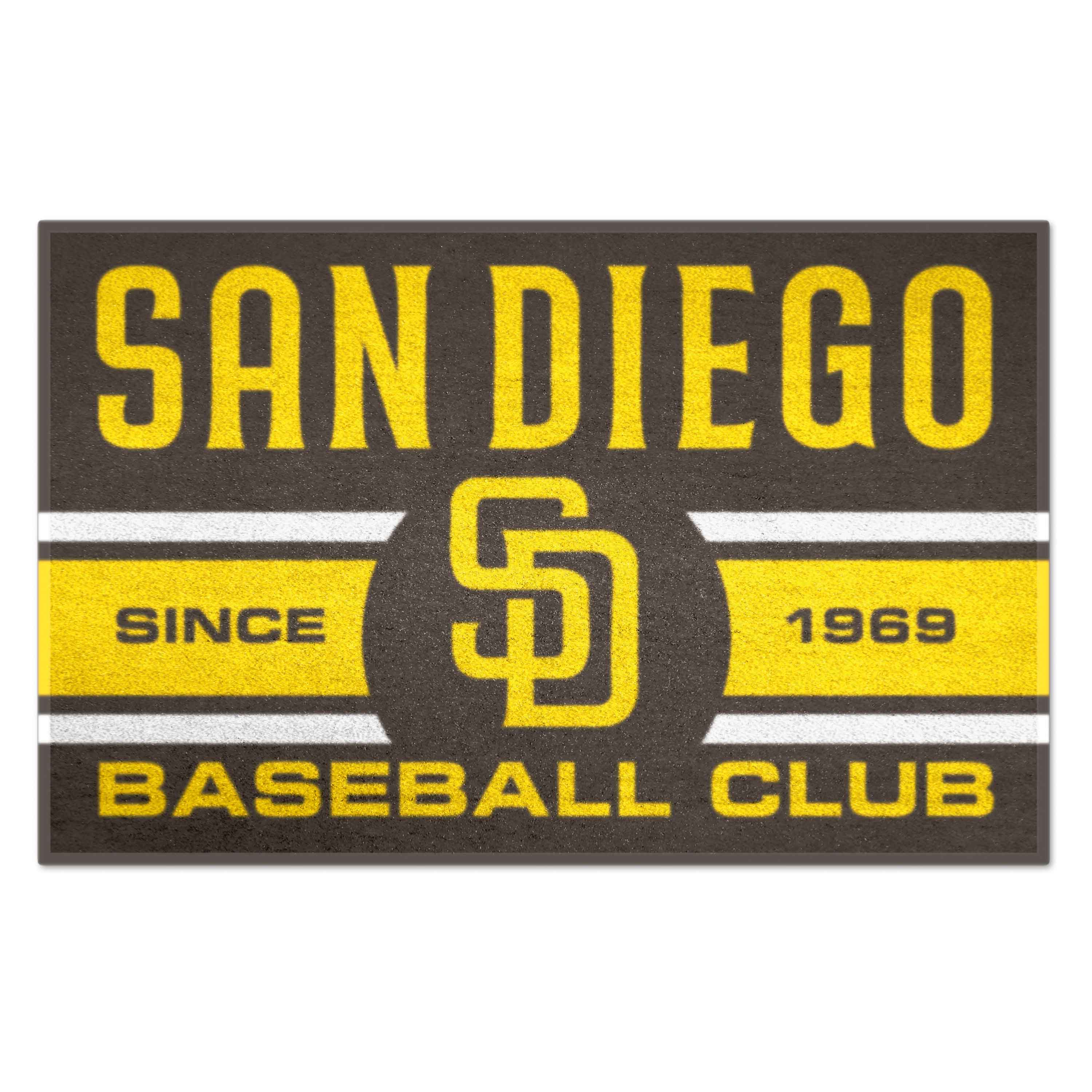 FANMATS 18481 MLB Uniform Starter Mat 2 x 3 (ft) Tufted Nylon Brown Rectangular Indoor Throw rug