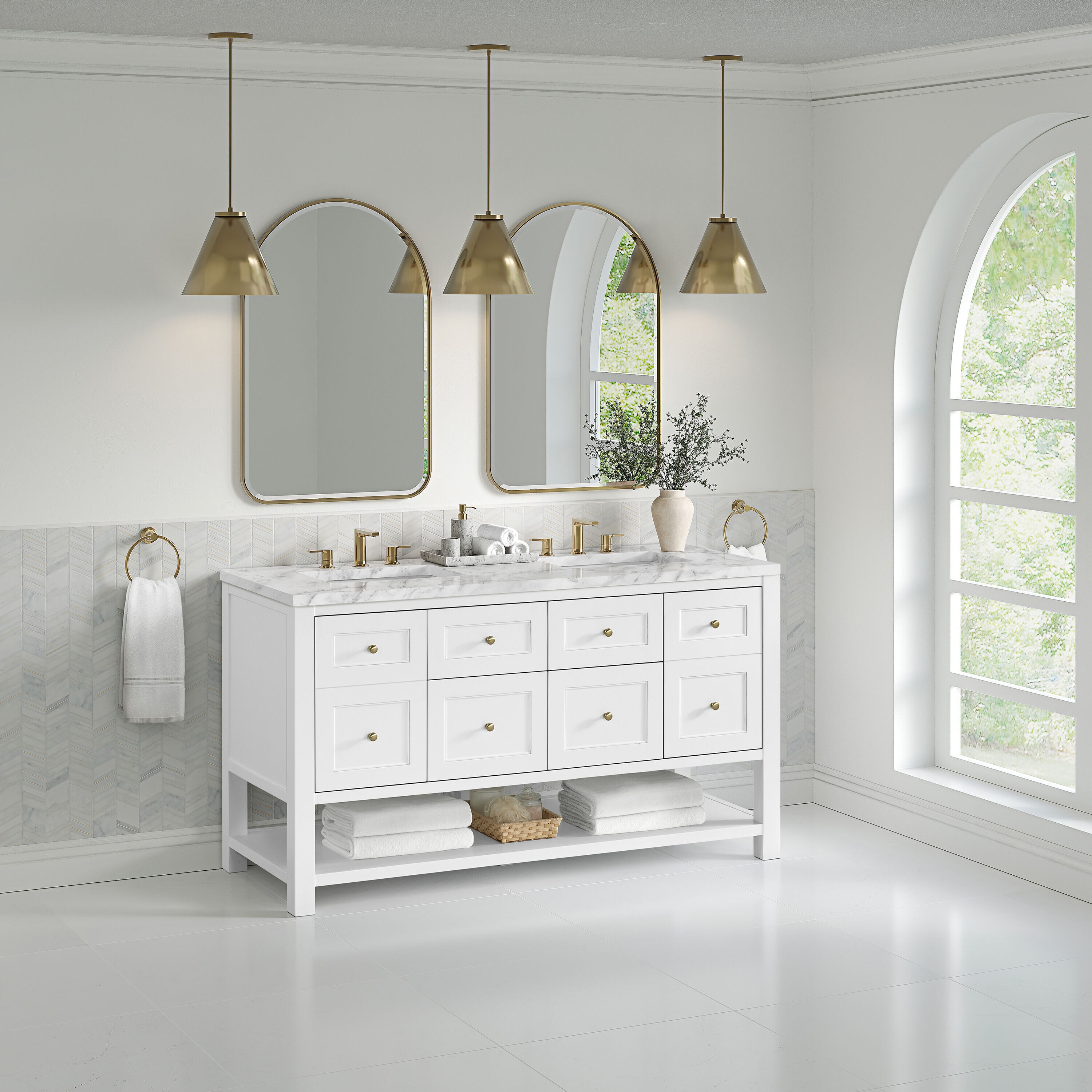 James Martin Vanities 330-V60D-BW-3CAR Bath-Vanity-Combo - View #3