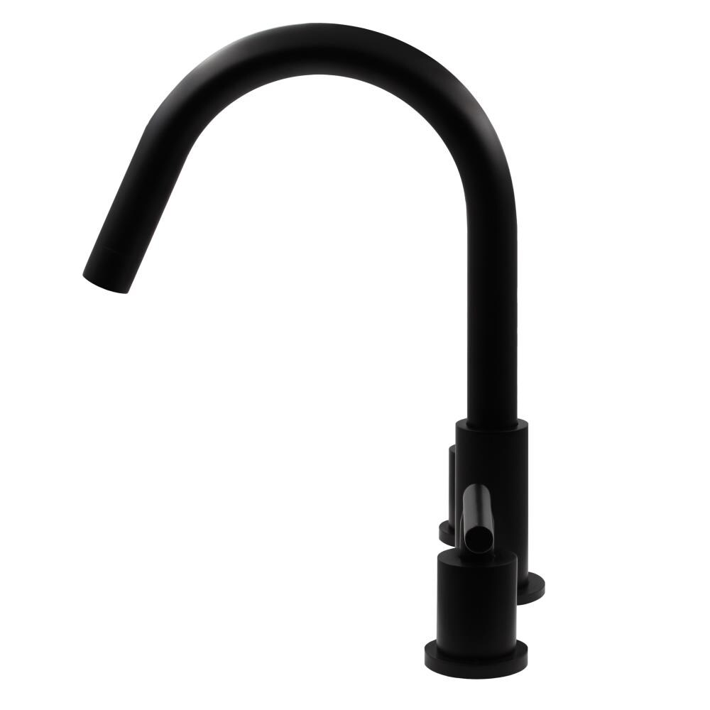 Matte Black Single-Handle Waterfall Bathroom Faucet