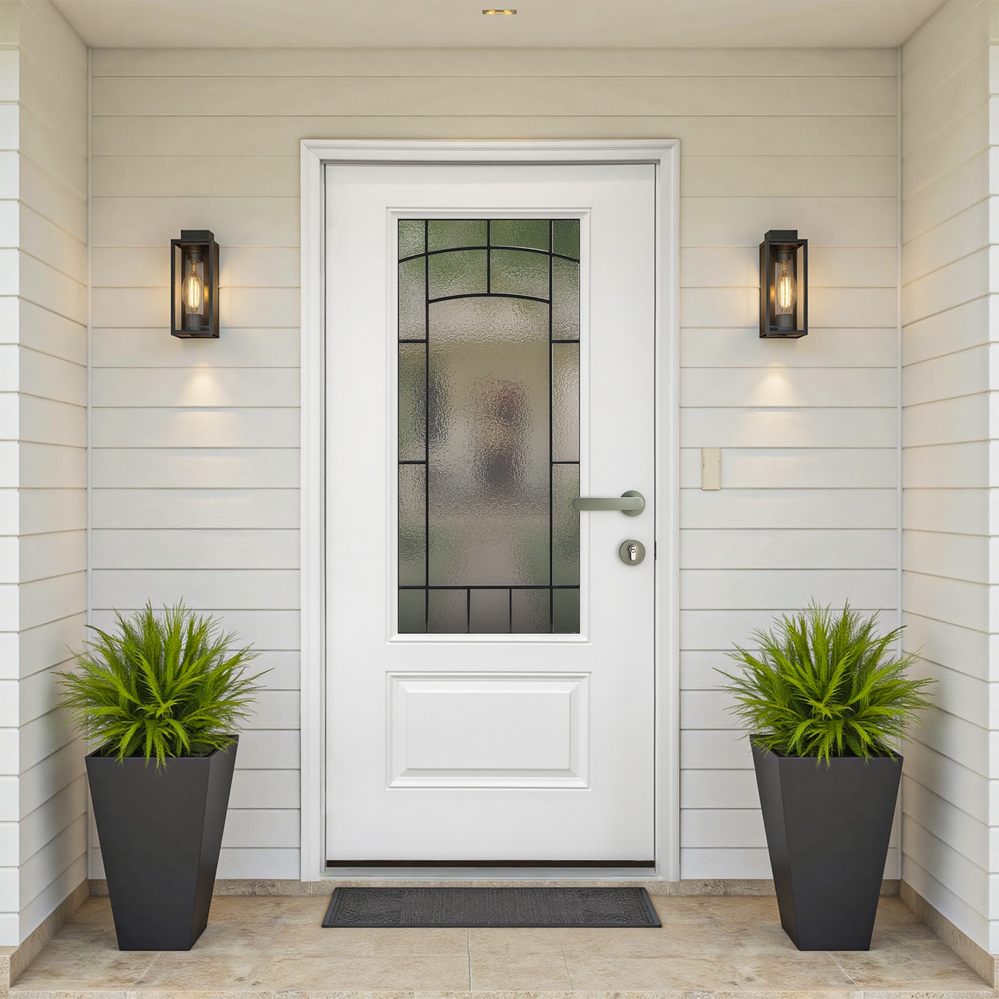 Misty Moon 3/4 View Wrought Iron 36x80in 4-9/16-in Low Maintenance ...
