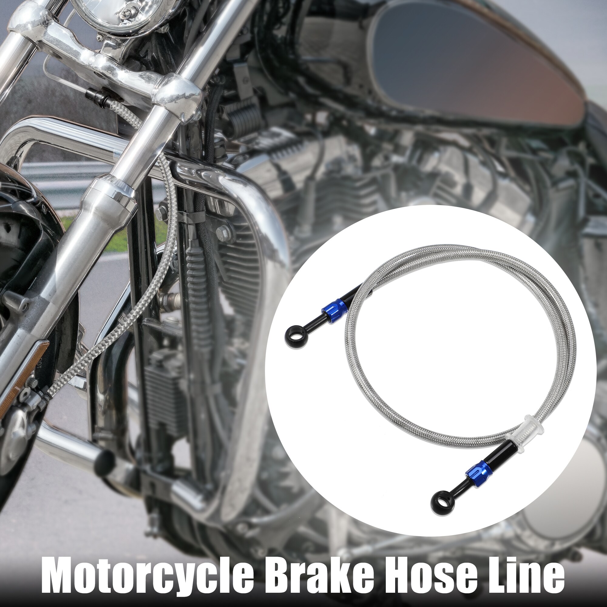 Unique Bargains Brake Hose AN3 28 90 Degree M10 Motorcycle Hydraulic ...