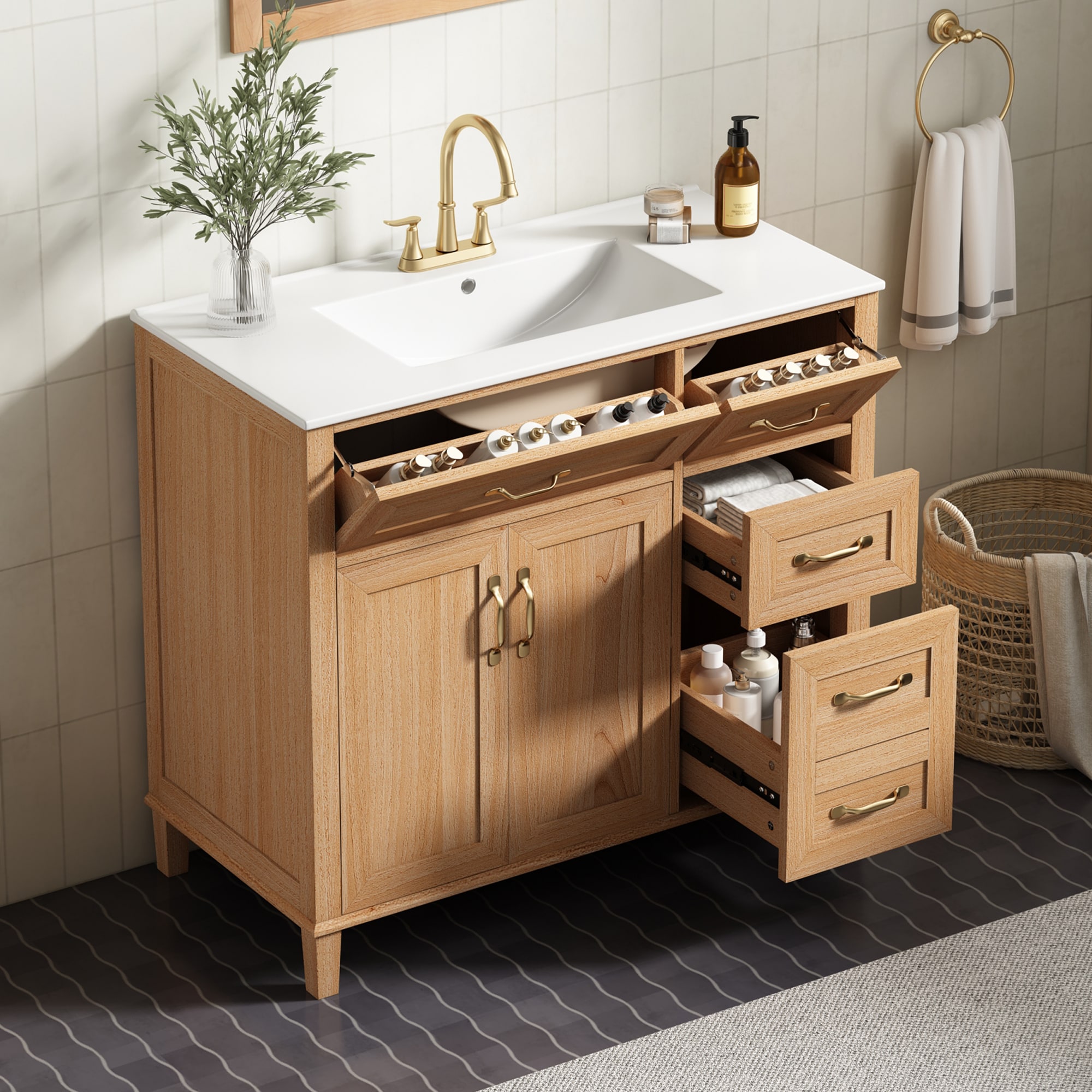 CASAINC CA-GLS00076 Bath-Vanity-Combo - View #3