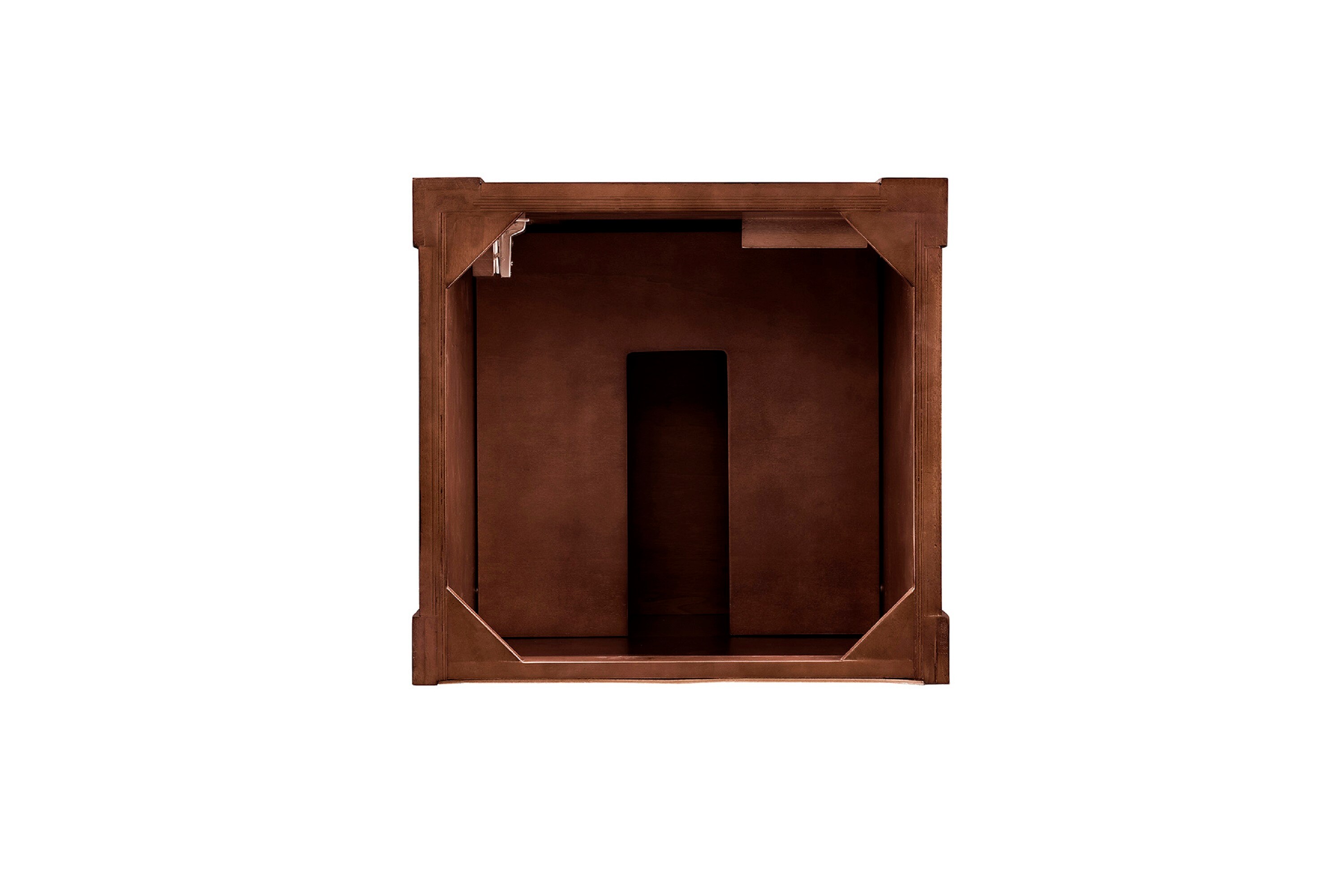 Brookfield Warm Cherry Solid Wood Single Vanity Base with Decorative Backsplash