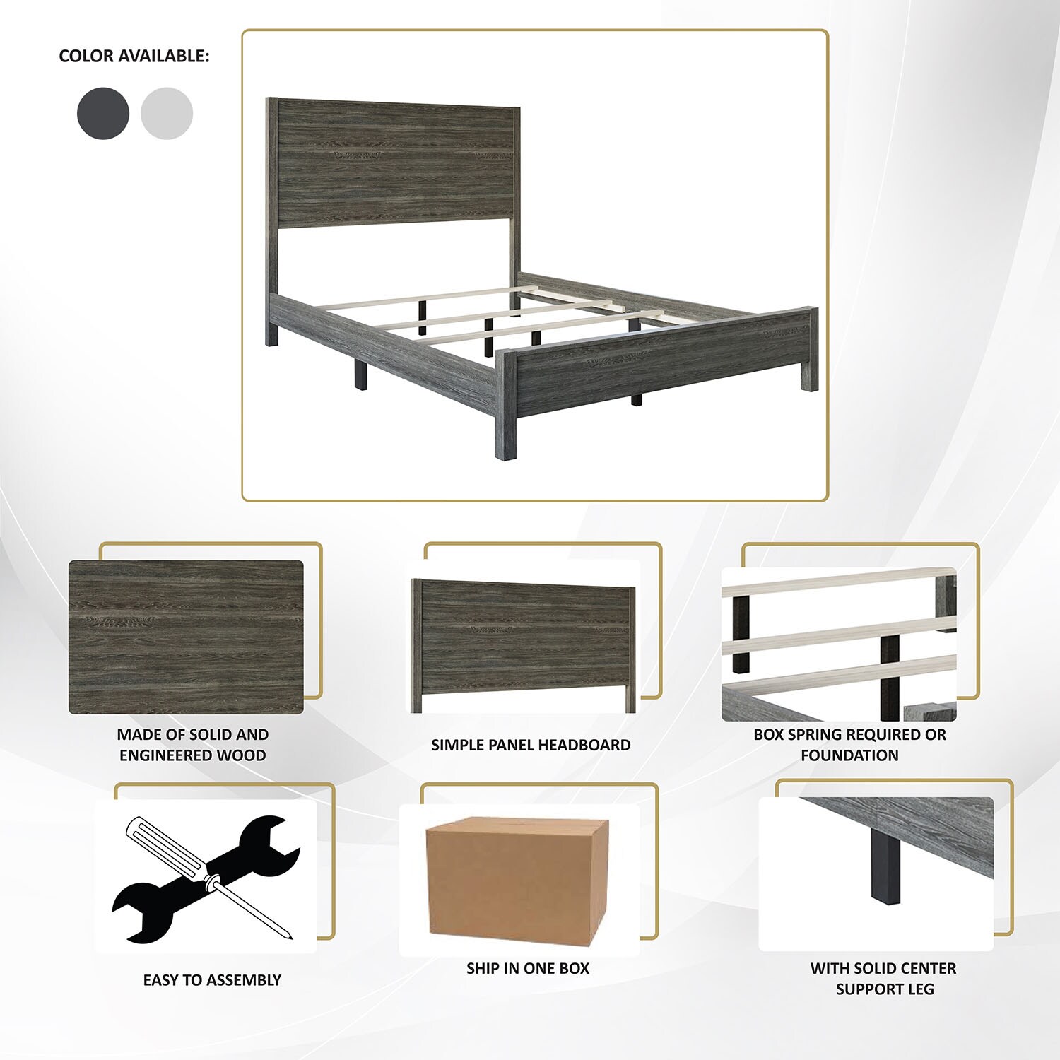 CasePiece C90217KPB-LGY-WD beds - View #9